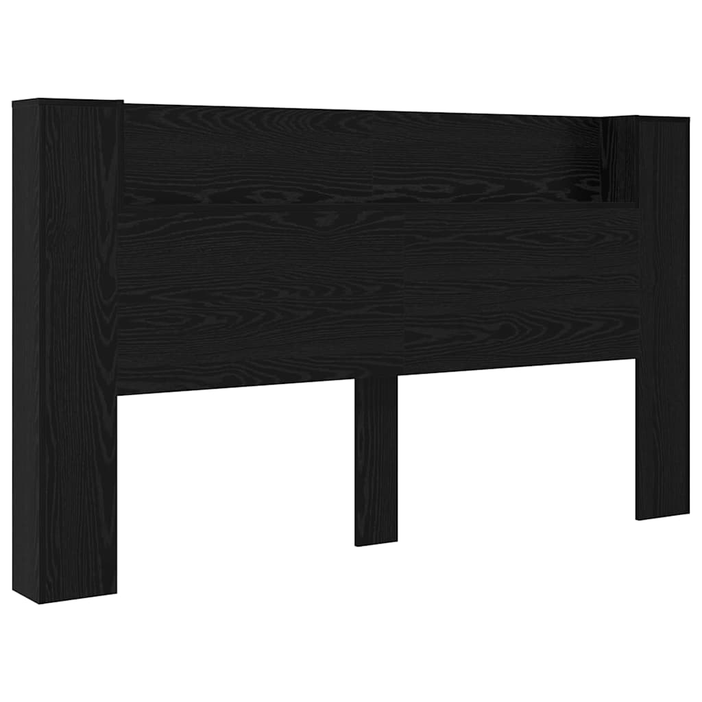 Headboard Black Oak 180 x 17 x 104,5 cm Engineered Wood