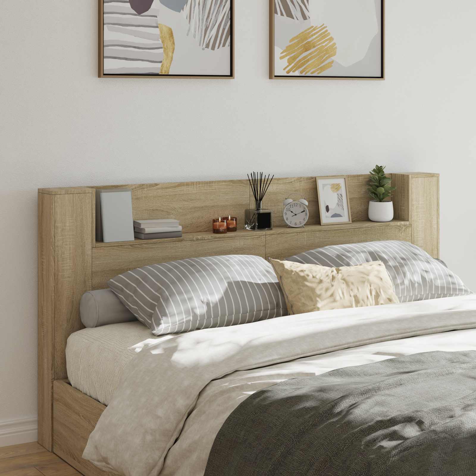 Headboard Sonoma Oak 200 x 16,5 x 103,5 cm Engineered Wood