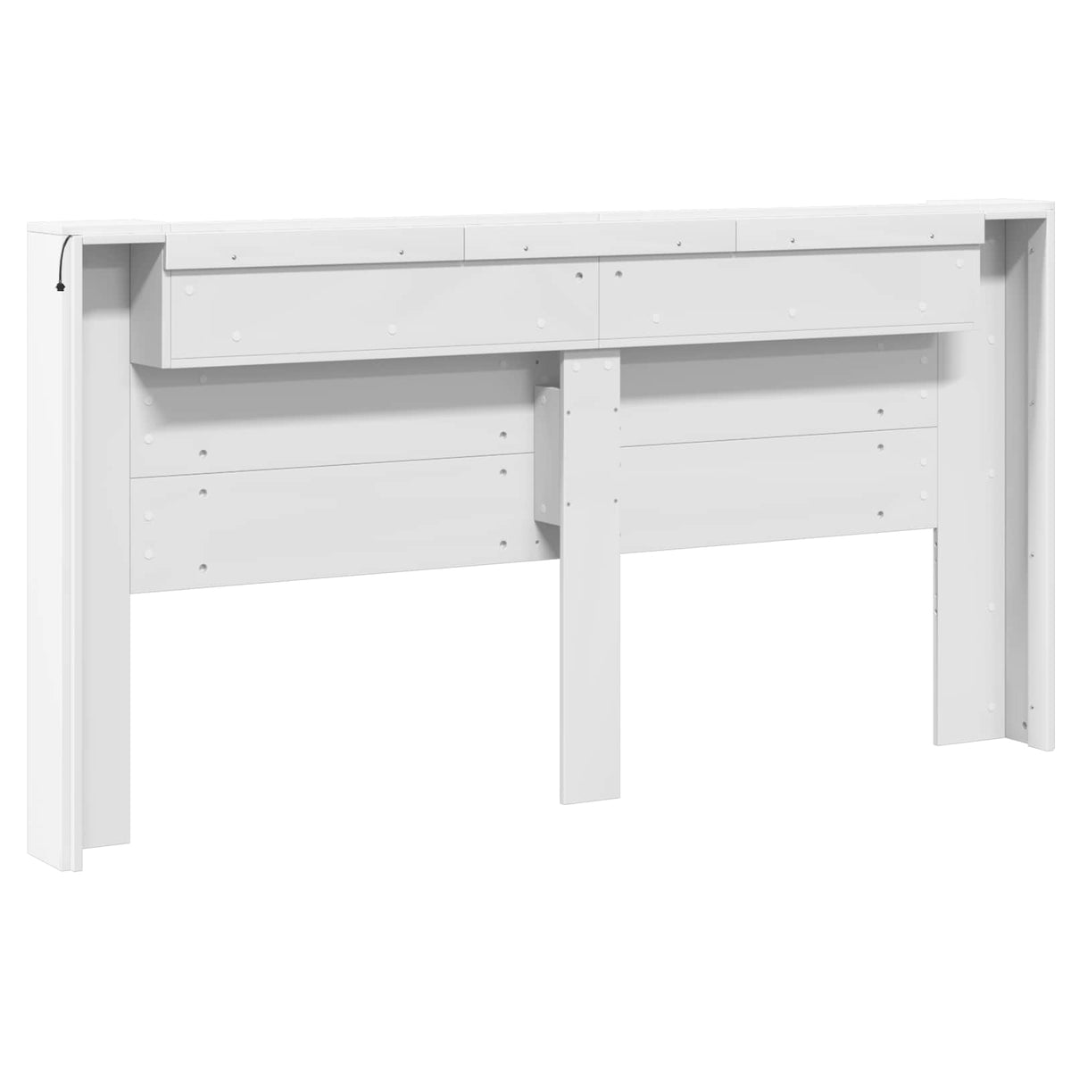 Headboard White 200 x 16,5 x 103,5 cm Engineered Wood