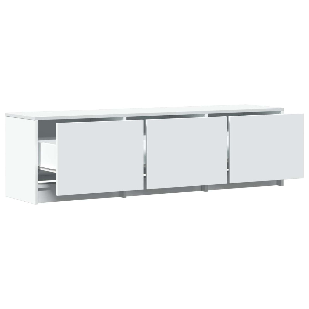 TV Cabinet with LED White 140 x 34 x 40 cm Engineered Wood