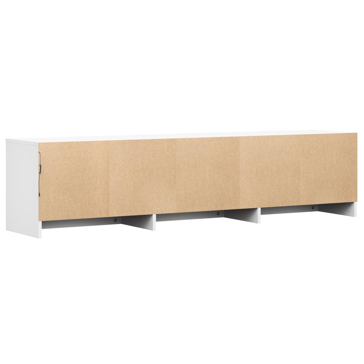 TV Cabinet with LED White 165 x 34 x 40 cm Engineered Wood