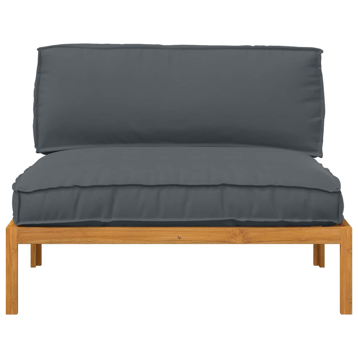 Sofa Set Plain Anthracite 120 x 92 x 69 cm Solid Acacia Wood