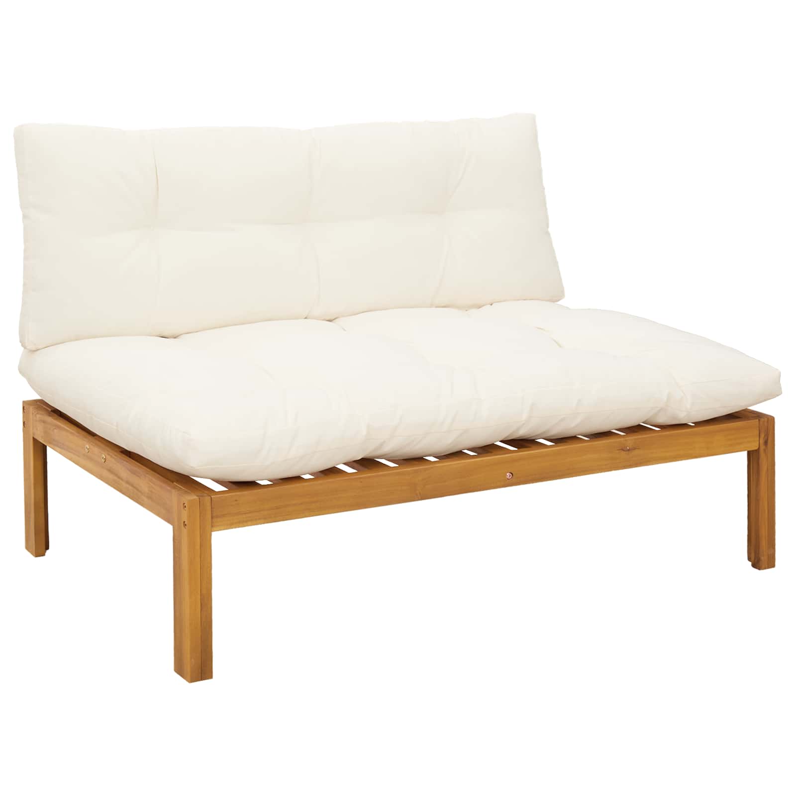 6 Piece Garden Pallet Sofa Units Solid Acacia Wood Natural