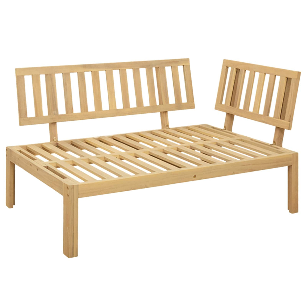 Garden Pallet Sofa Units 2 Piece Light Brown and Cream White