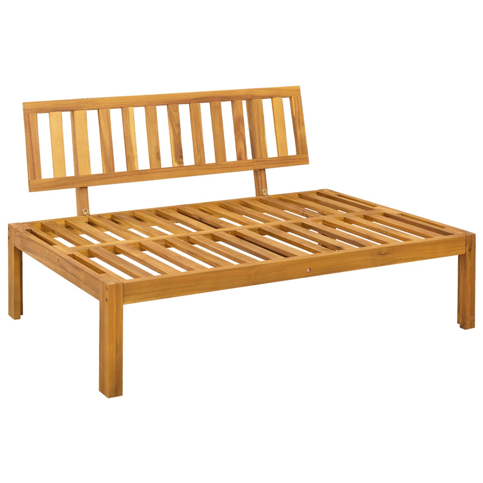4 Piece Garden Pallet Sofa Units Solid Acacia Wood Natural