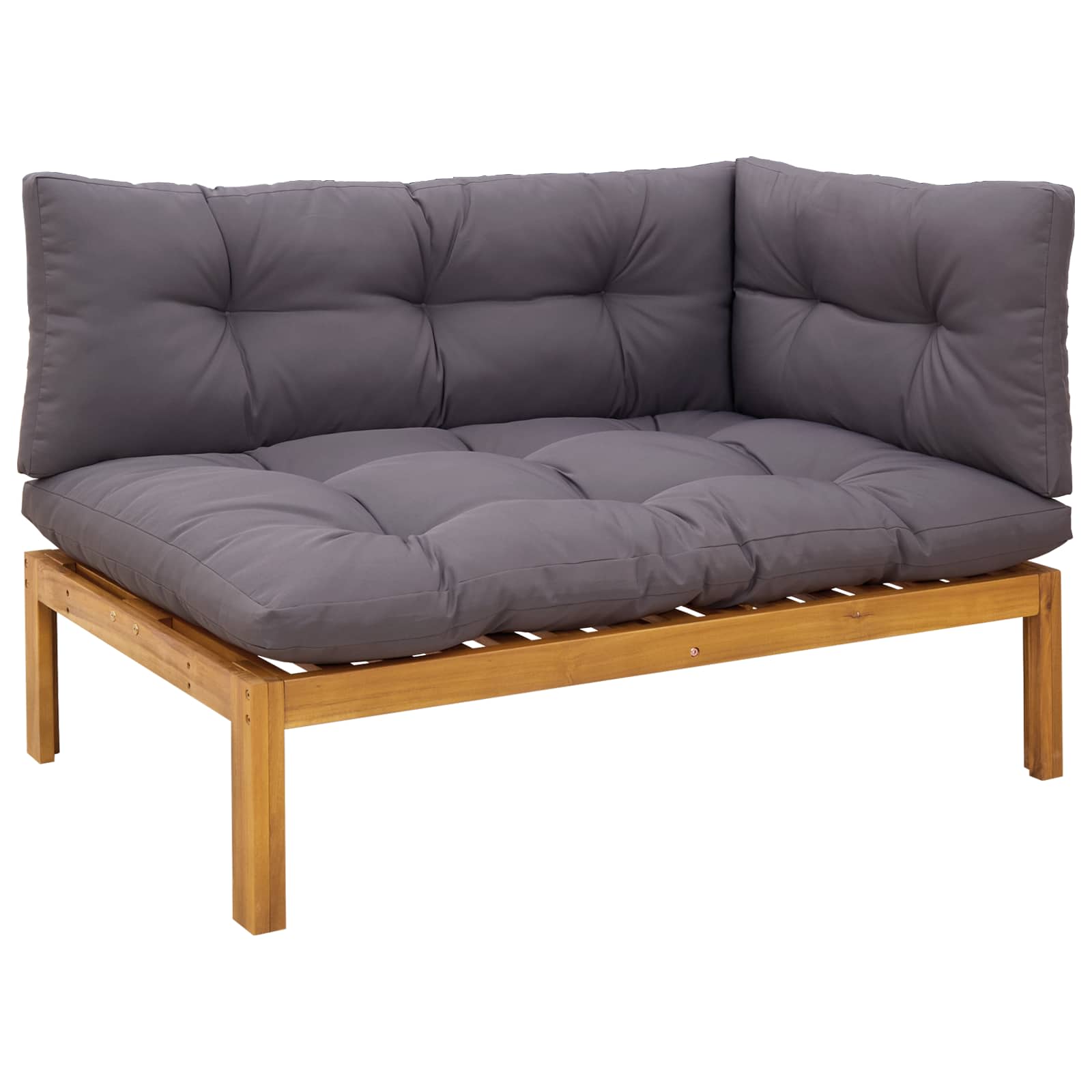 5 Piece Garden Pallet Sofa Units Solid Acacia Wood Natural