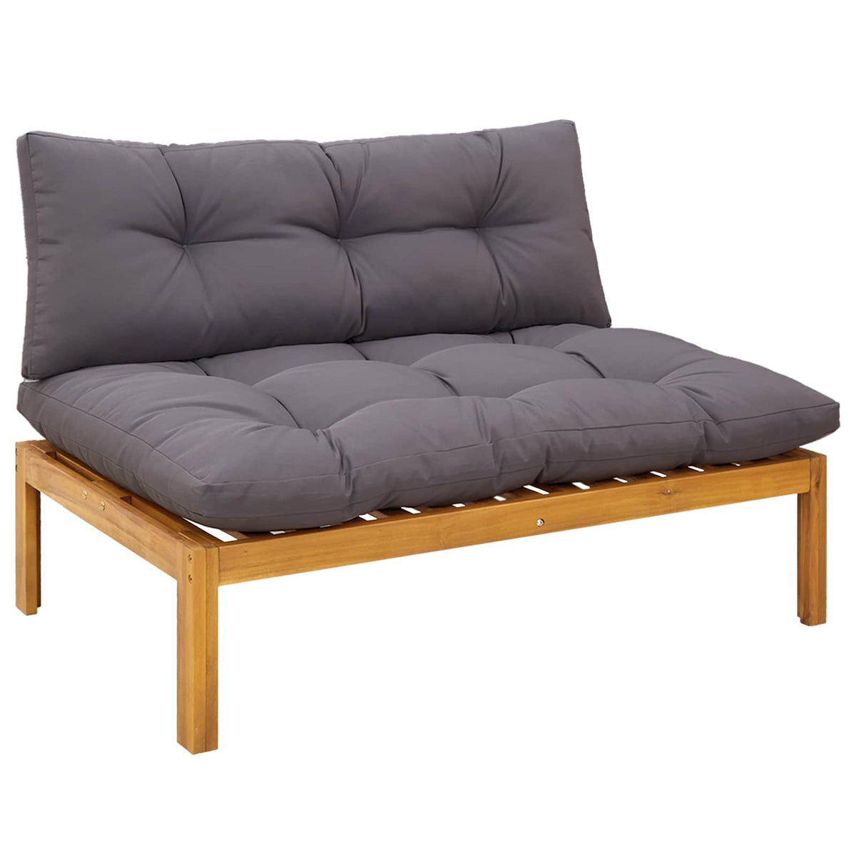 5 Piece Garden Pallet Sofa Units Solid Acacia Wood Natural