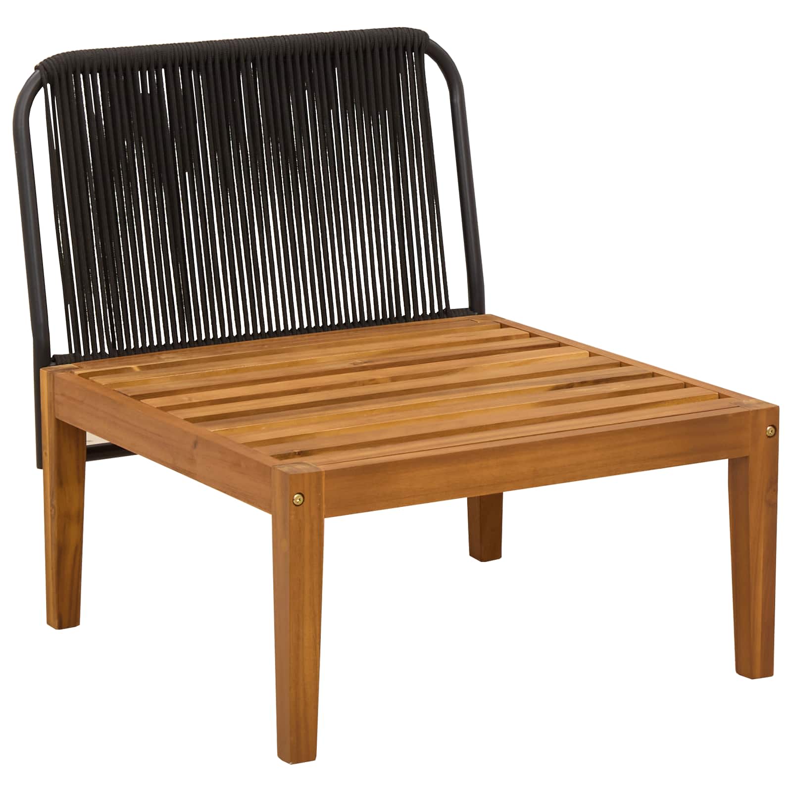 Middle Sofa Solid Acacia Wood Natural