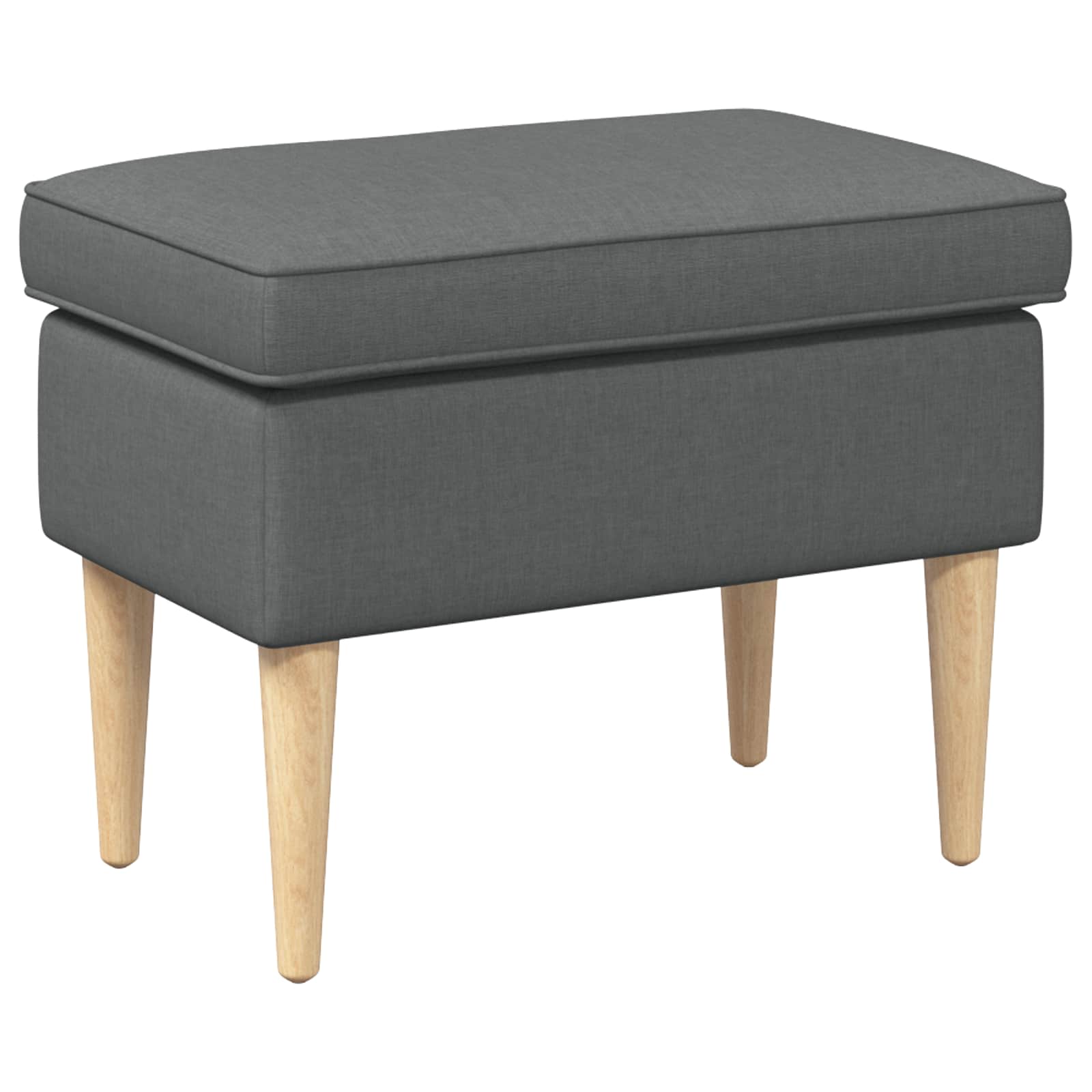 Armchair with Foot Stool 2 pcs Dark Grey Fabric