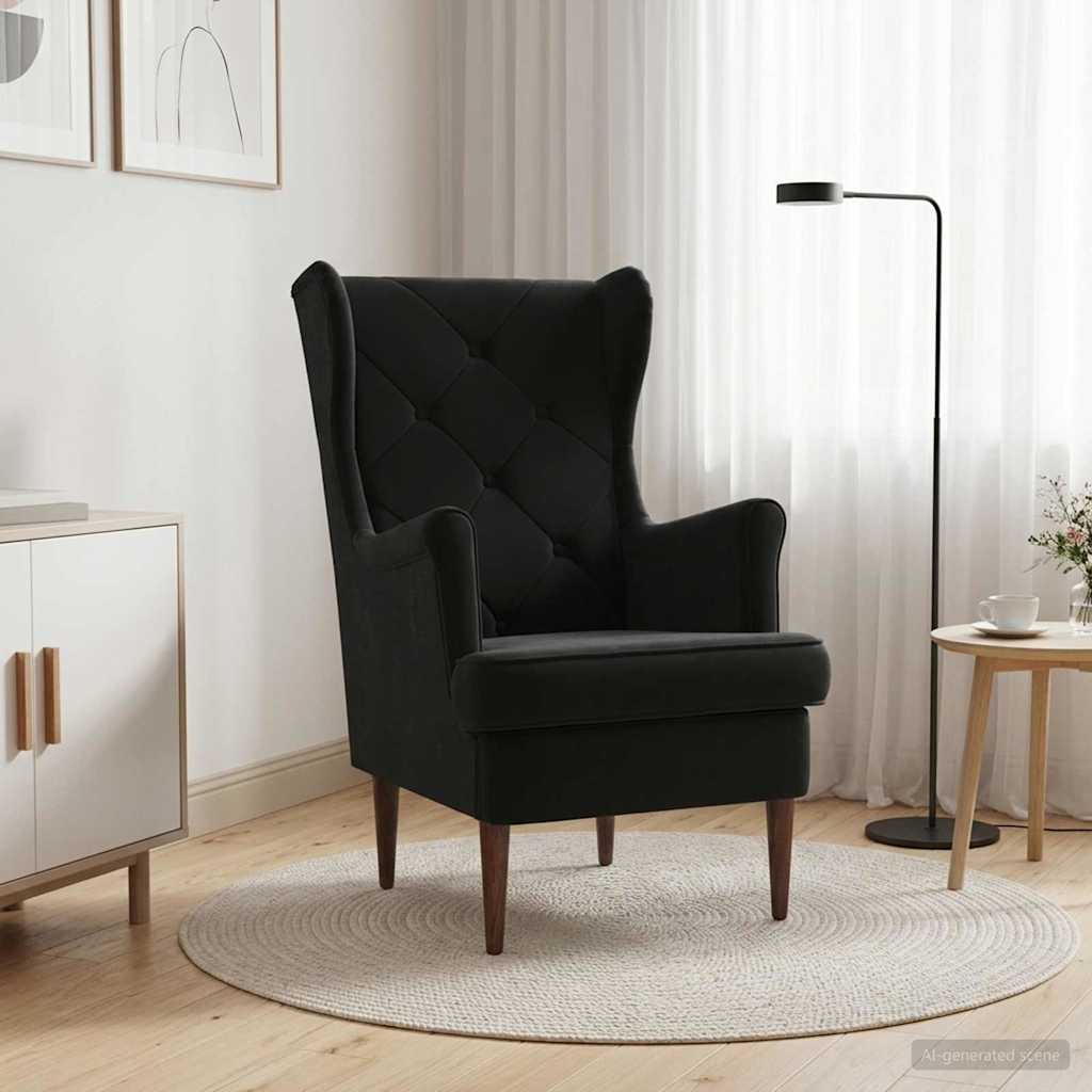 Armchair Black Velvet