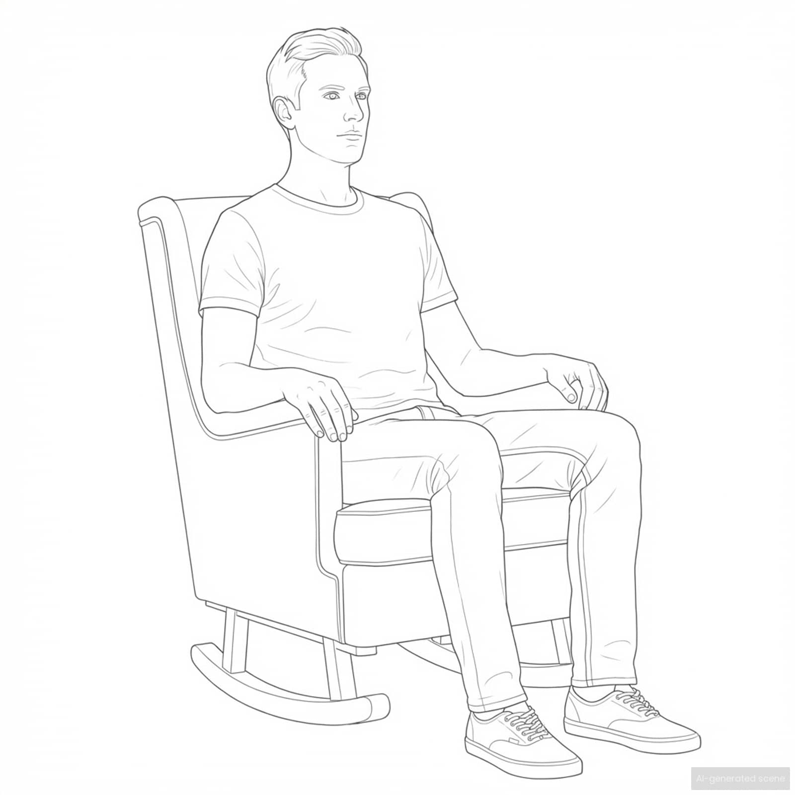 Rocking Chair Dark Grey 62 x 80 x 85 cm Fabric