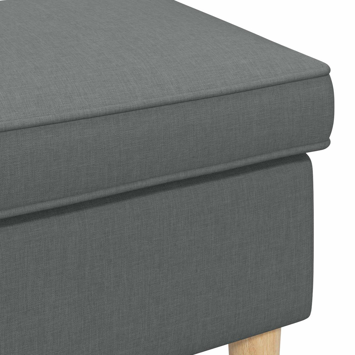 Foot Stool Dark Grey 55 x 35 x 41 cm