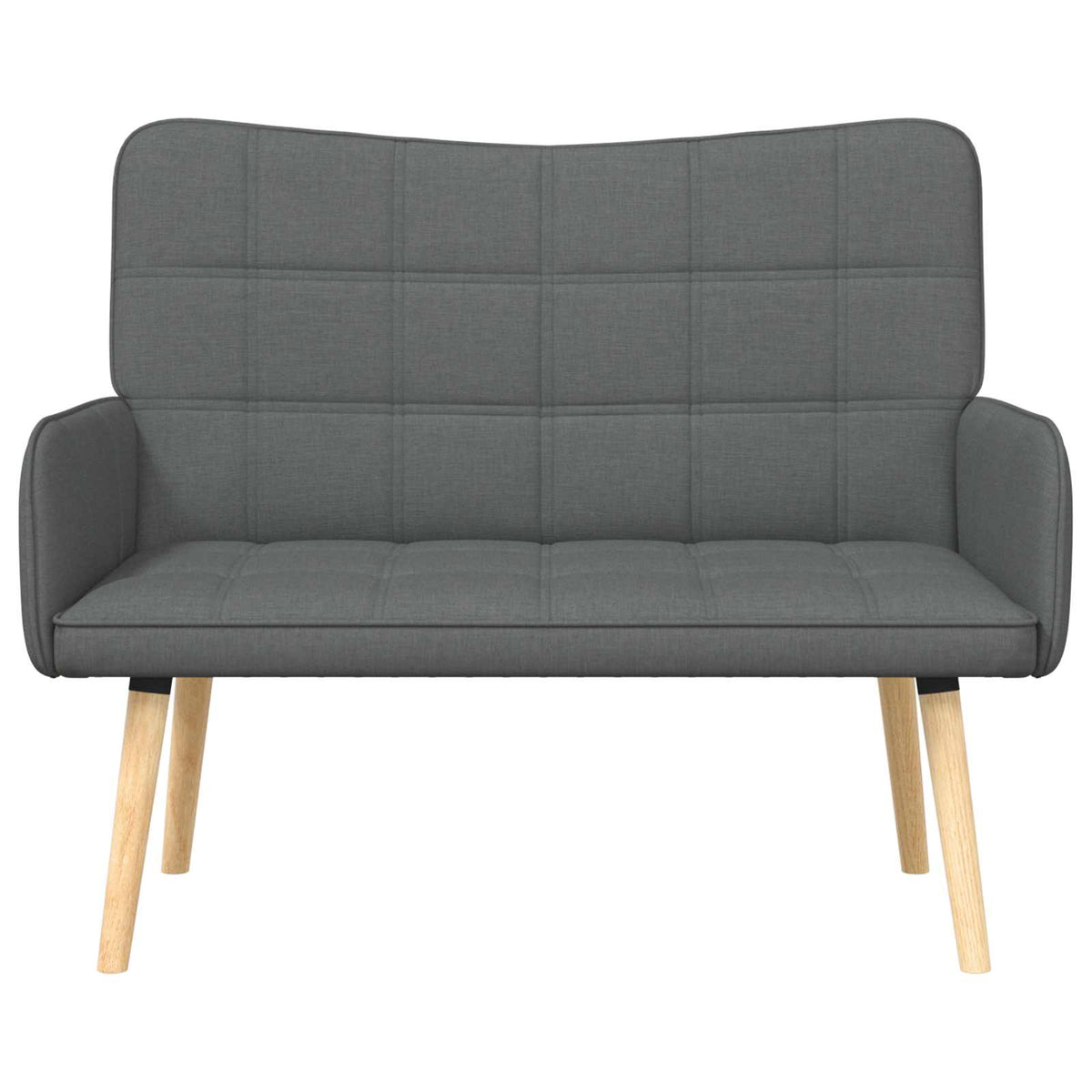 2-Seater Sofa Dark Grey 115 x 61 x 87 cm Fabric