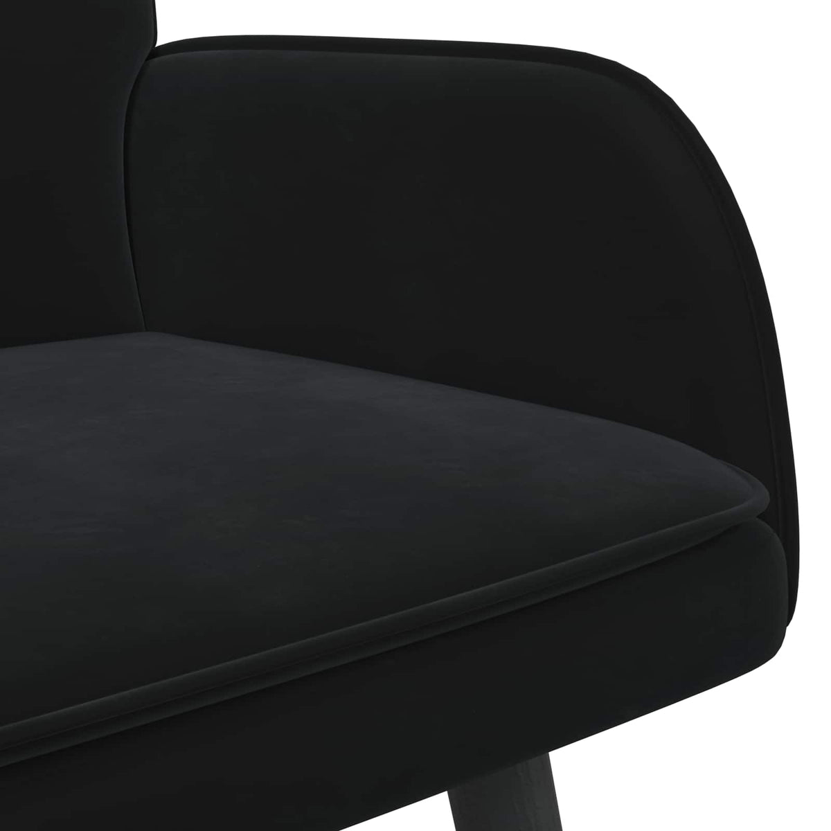 2-Seater Sofa Black 115 x 61 x 87 cm Velvet