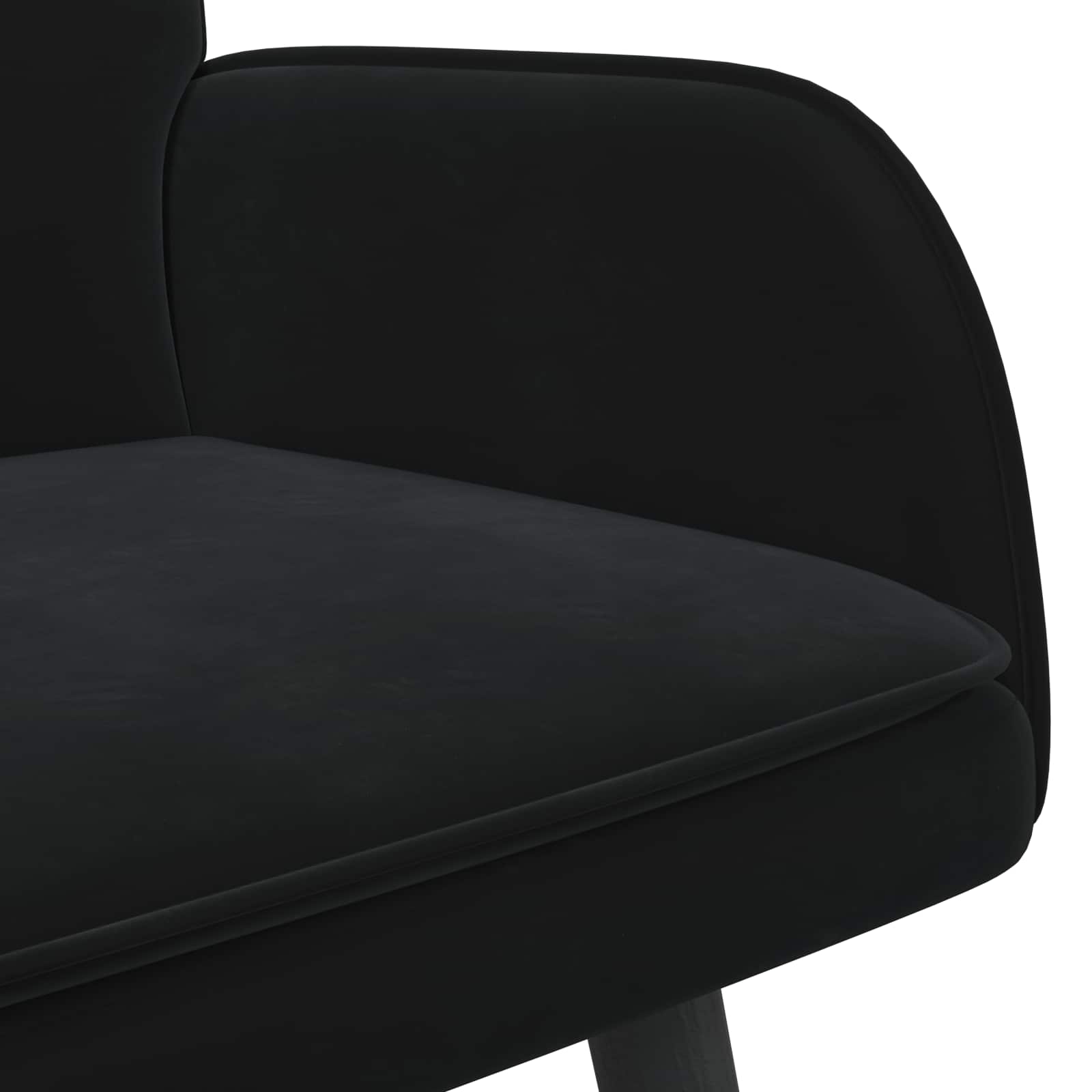 2-Seater Sofa Black 115 x 61 x 87 cm Velvet