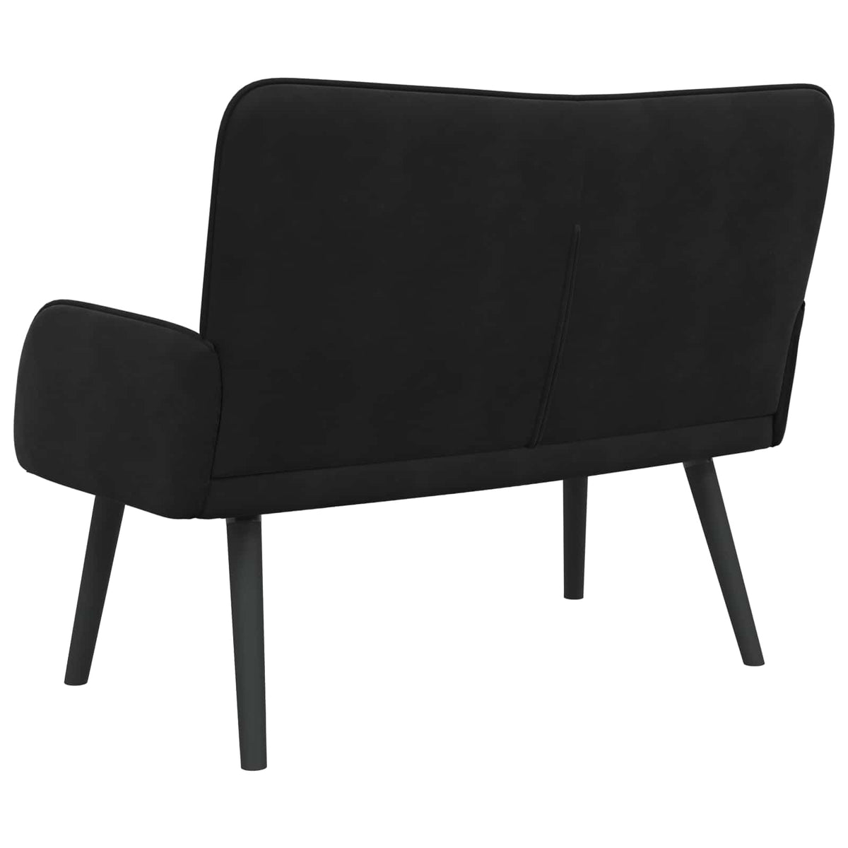 2-Seater Sofa Black 115 x 61 x 87 cm Velvet