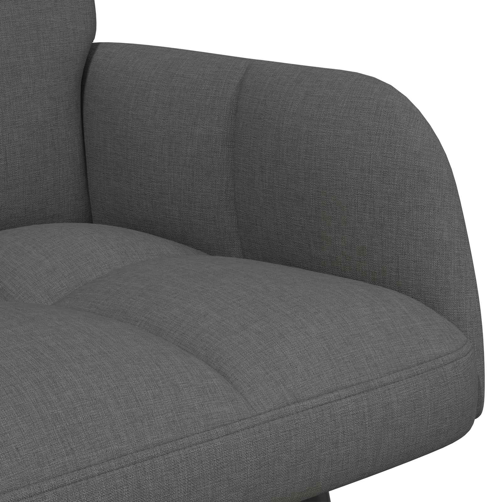 2-Seater Sofa Dark Grey 115 x 61 x 87 cm Fabric