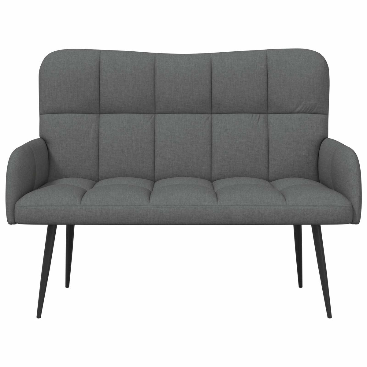 2-Seater Sofa Dark Grey 115 x 61 x 87 cm Fabric