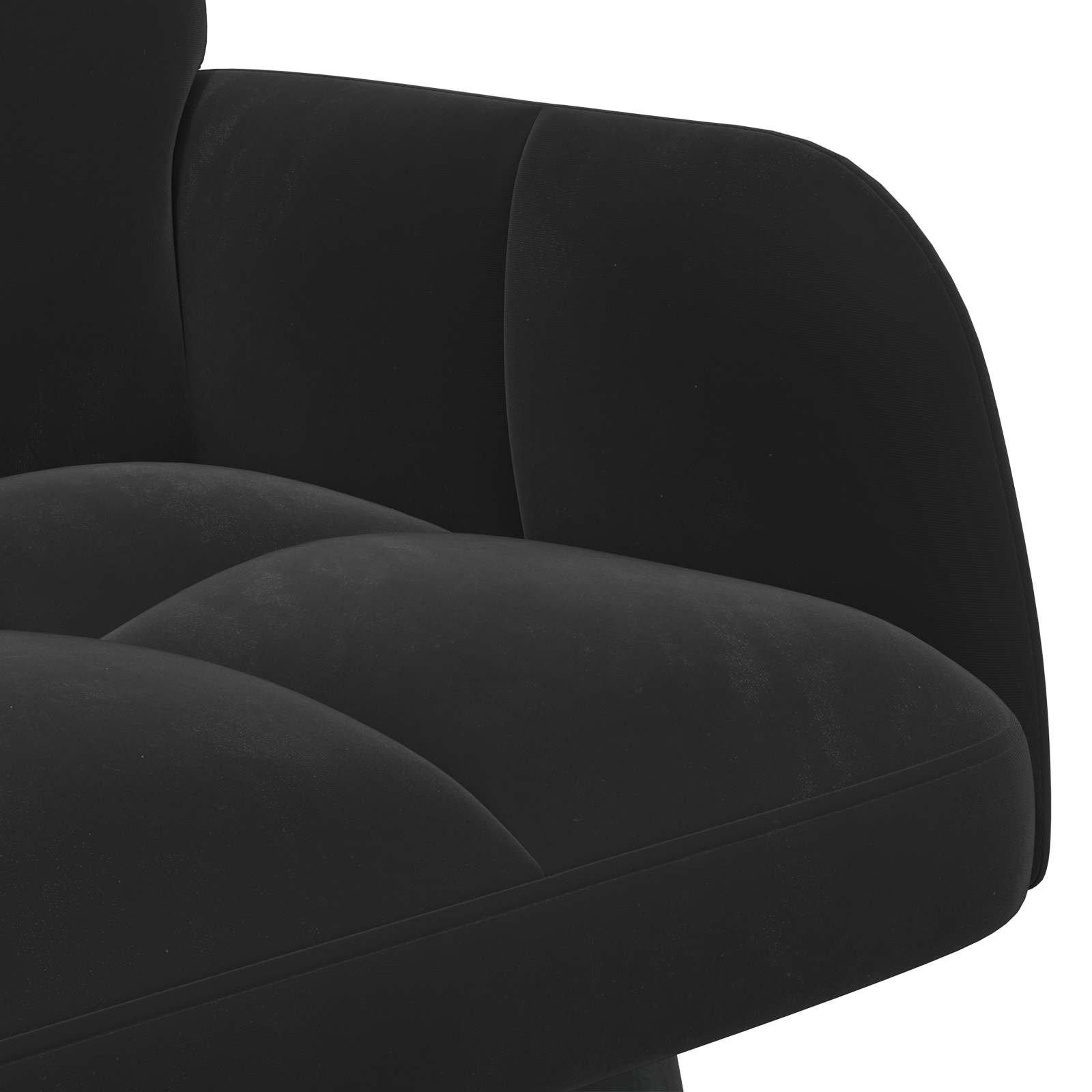 2-Seater Sofa Black 115 x 61 x 87 cm Velvet