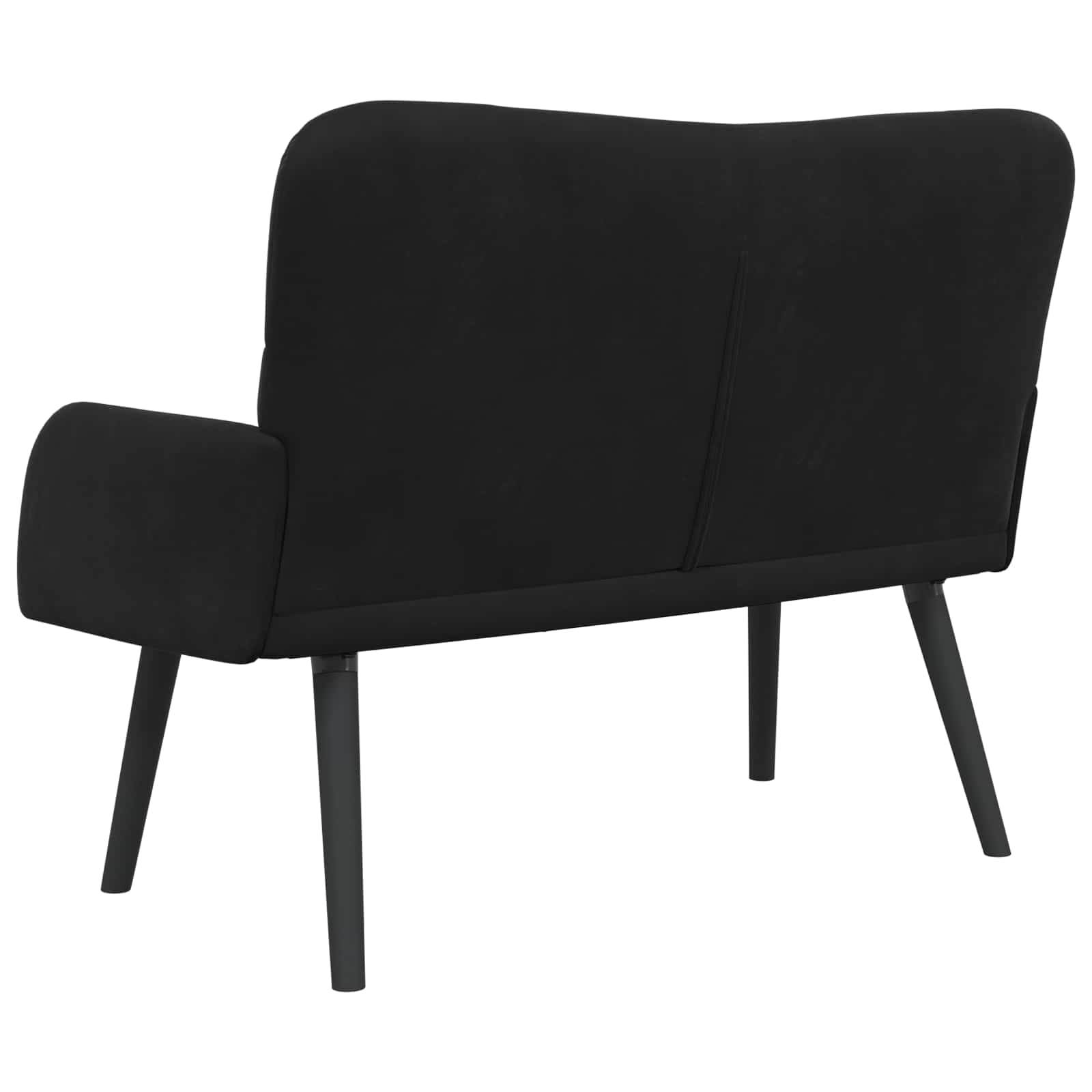 2-Seater Sofa Black 115 x 61 x 87 cm Velvet