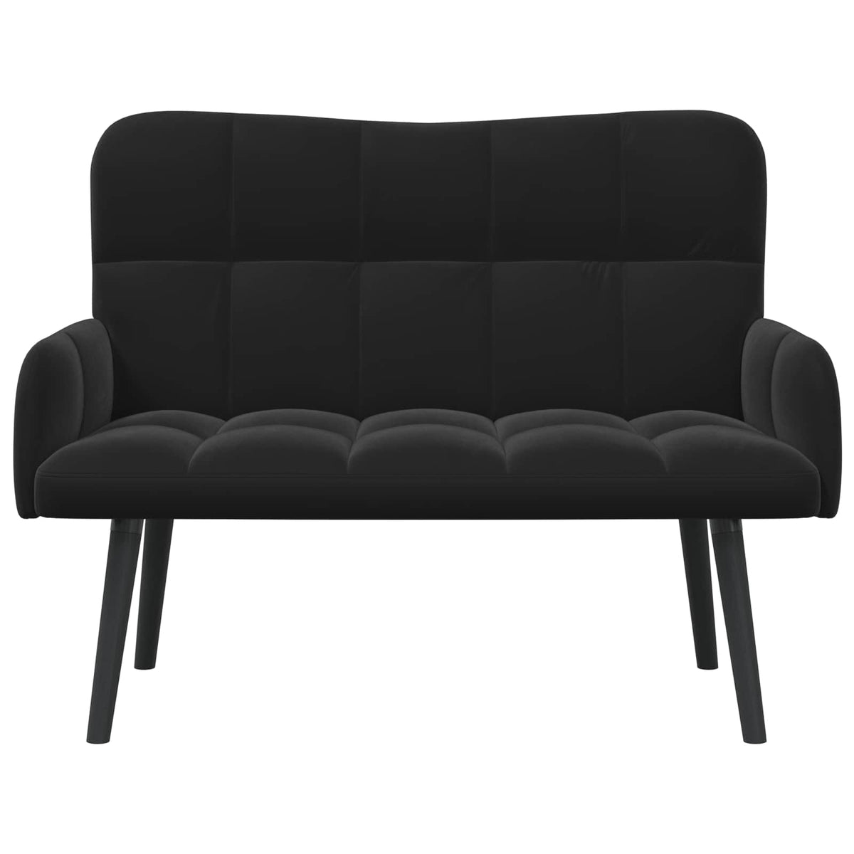 2-Seater Sofa Black 115 x 61 x 87 cm Velvet