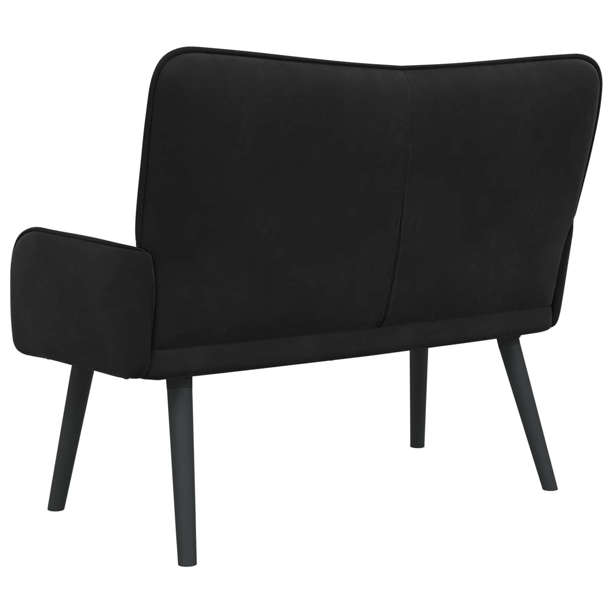 2-Seater Sofa Black 115 x 61 x 87 cm Velvet
