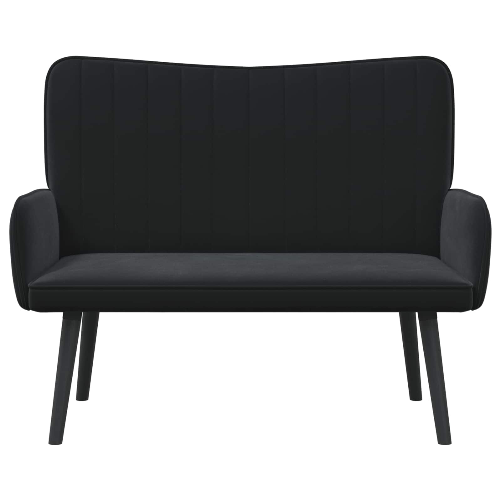 2-Seater Sofa Black 115 x 61 x 87 cm Velvet