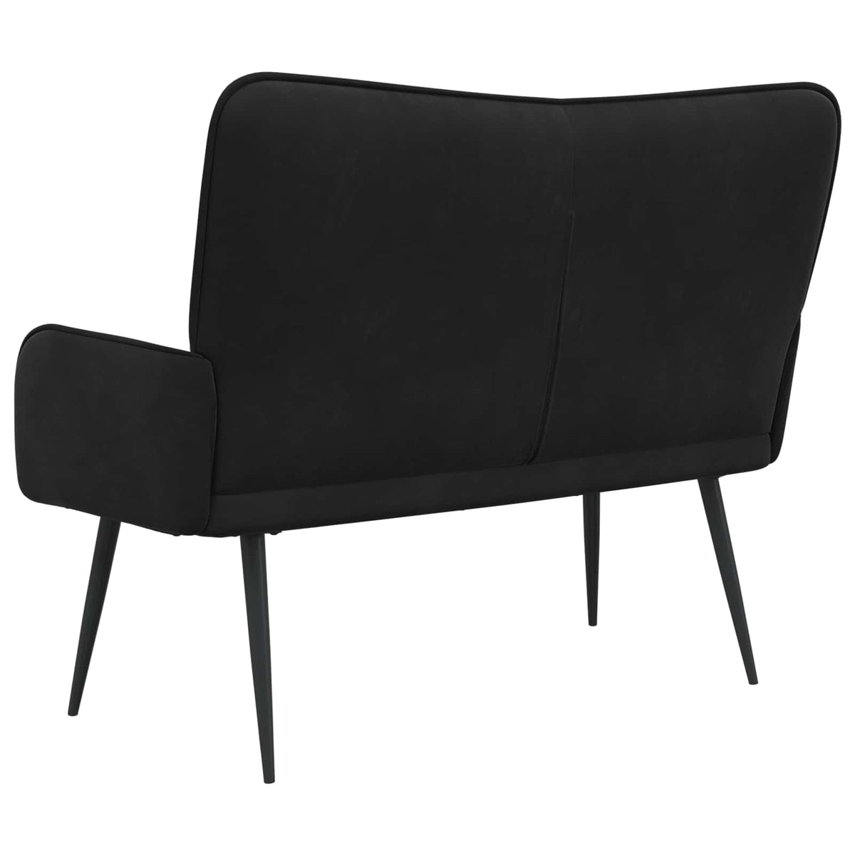 2-Seater Sofa Black 115 x 61 x 87 cm Velvet