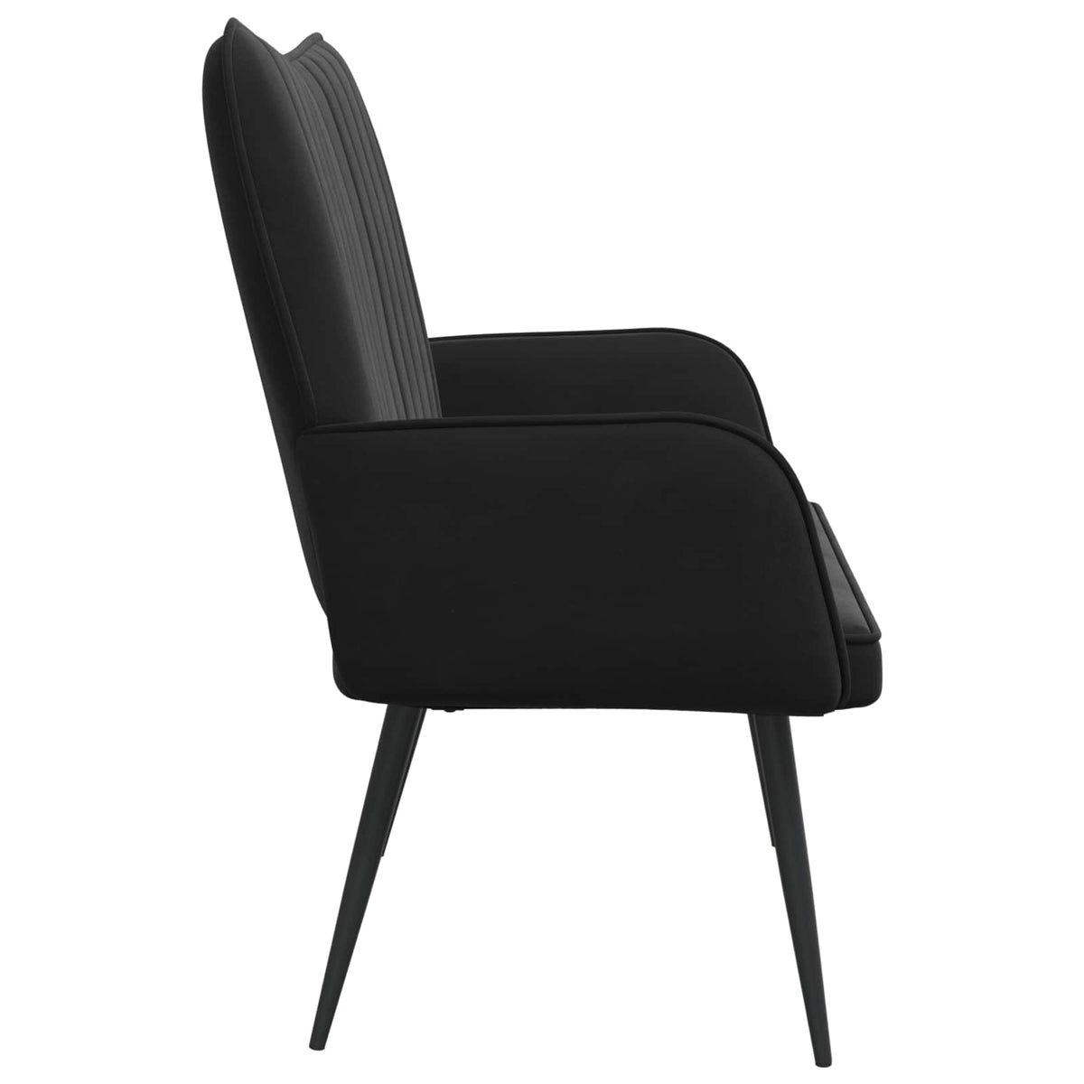 2-Seater Sofa Black 115 x 61 x 87 cm Velvet