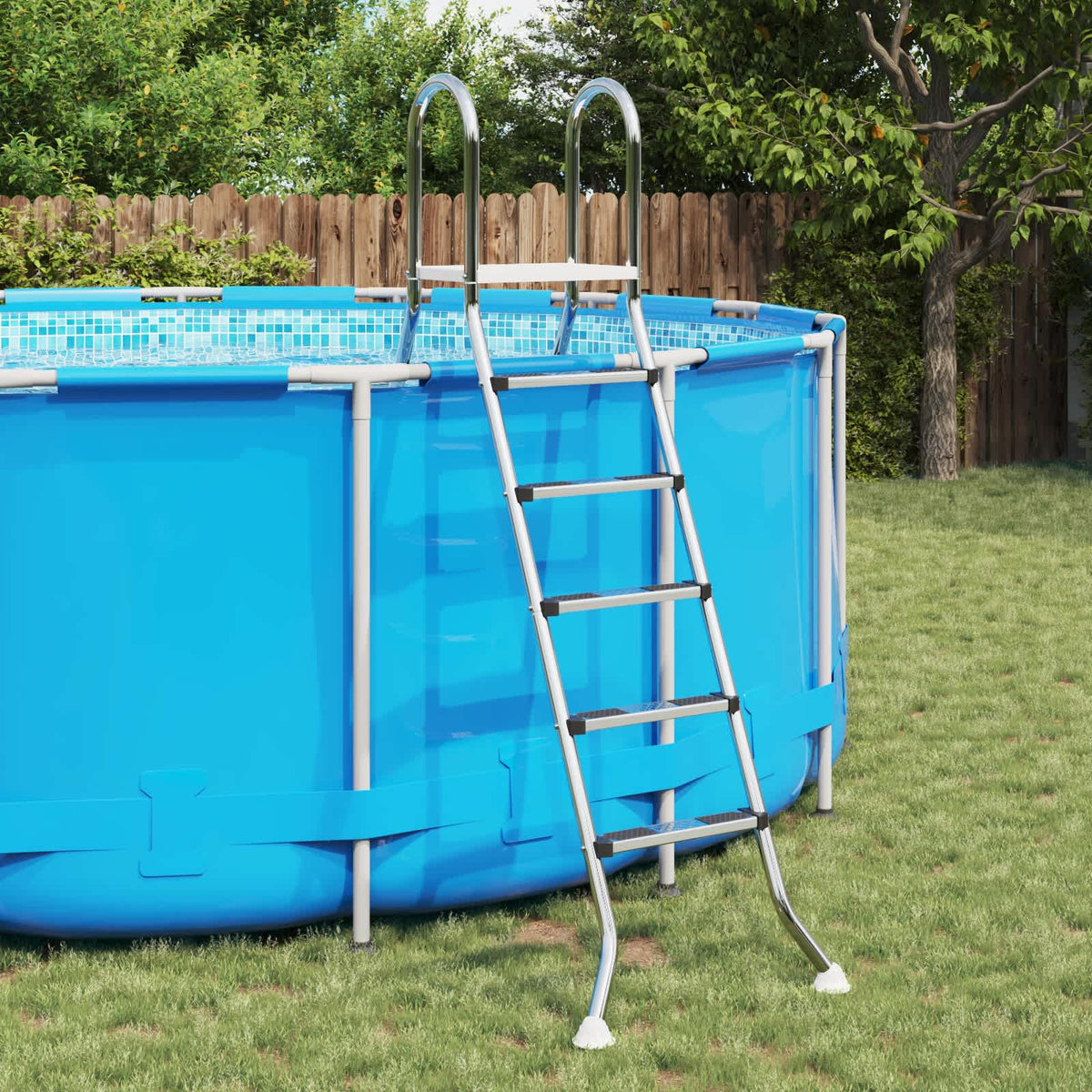 Above Ground Pool Ladder 224 x 175 cm 5-Step