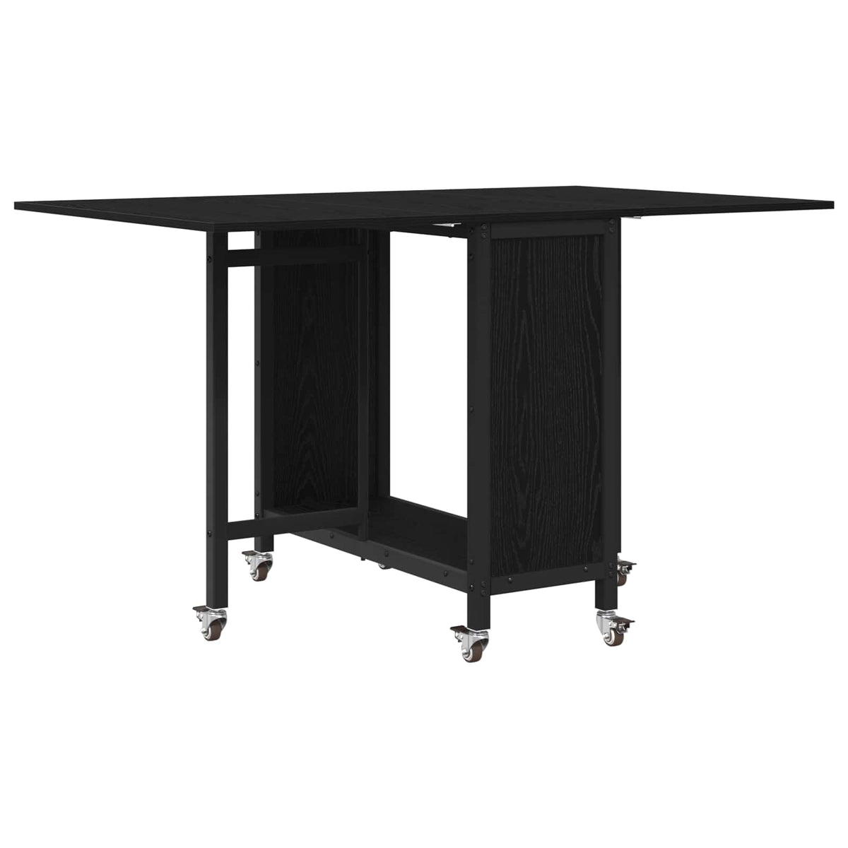 Folding dining table with castors 130 x 80 x 76.5 cm