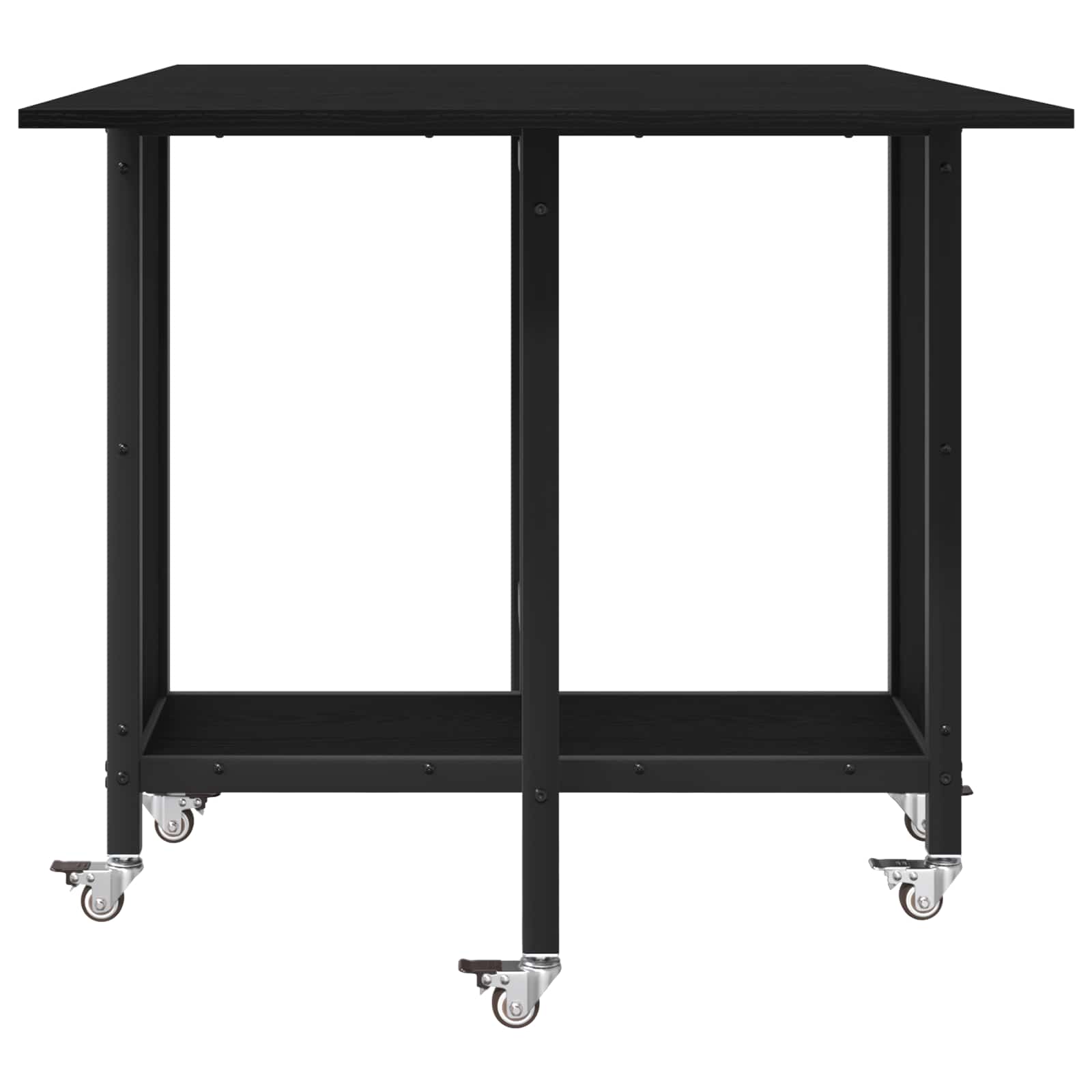 Folding dining table with castors 130 x 80 x 76.5 cm