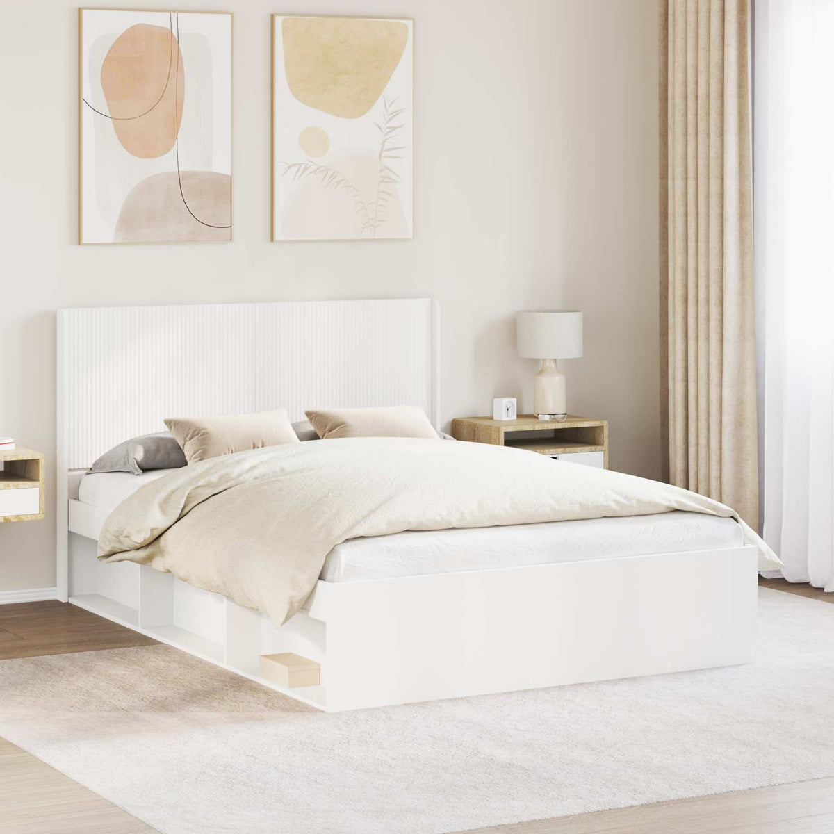 Headboard White Engineered Wood