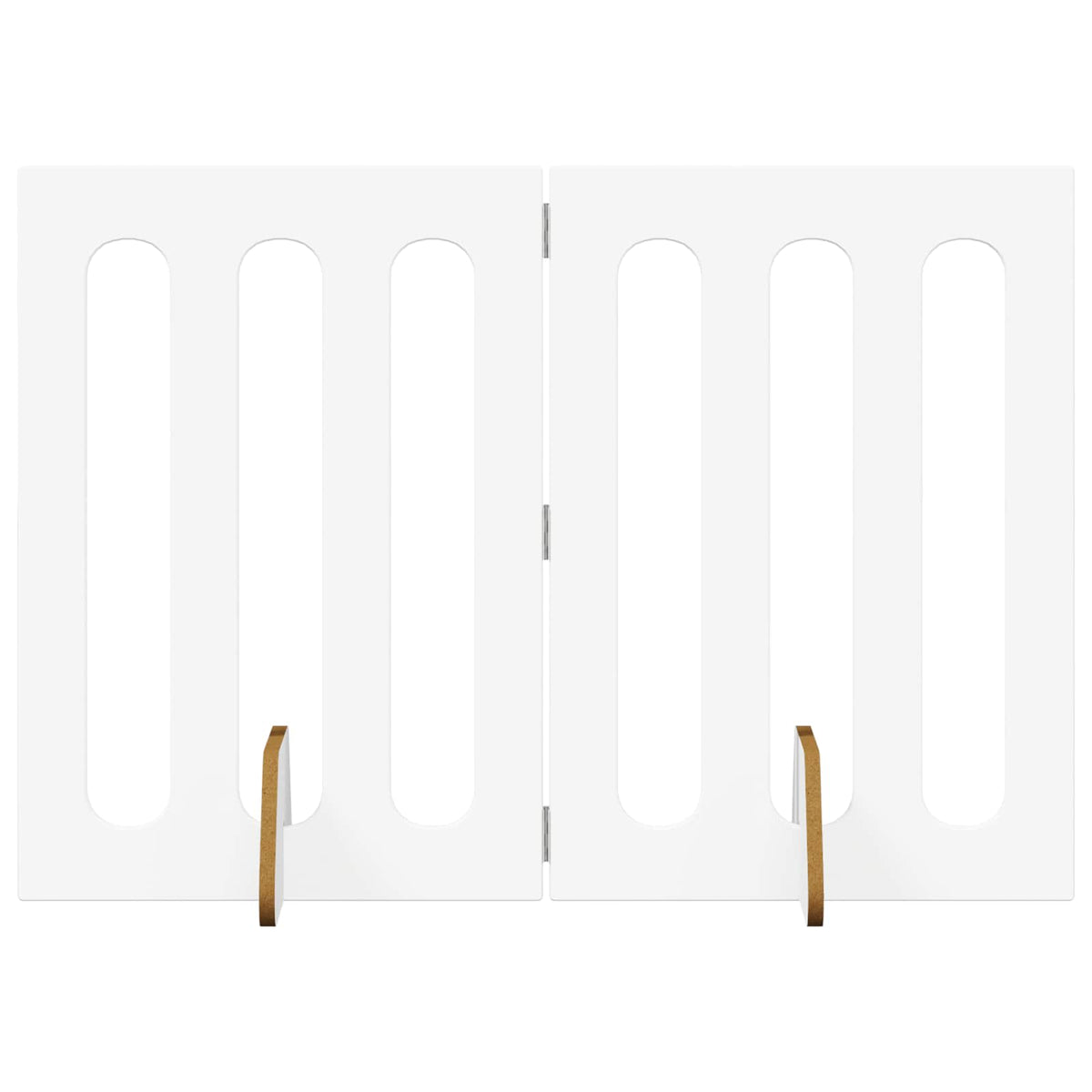Folding Pet Fence 2 pcs White 100.5 x 38 x 70 cm