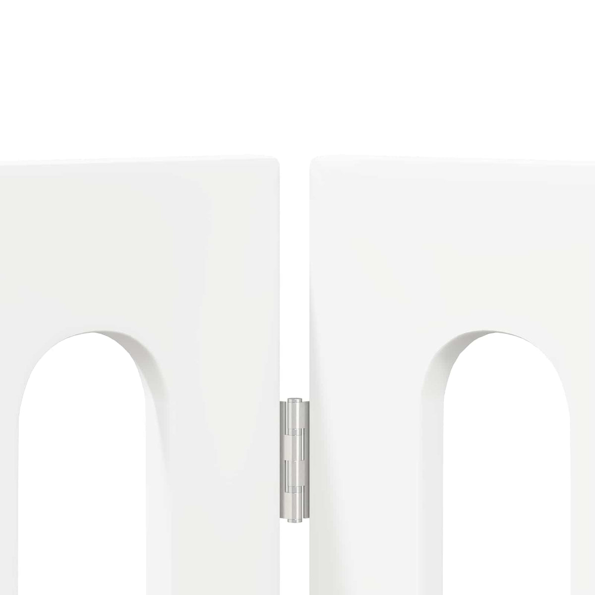 Folding Pet Fence 4 pcs White 201 x 38 x 70 cm Engineered Wood