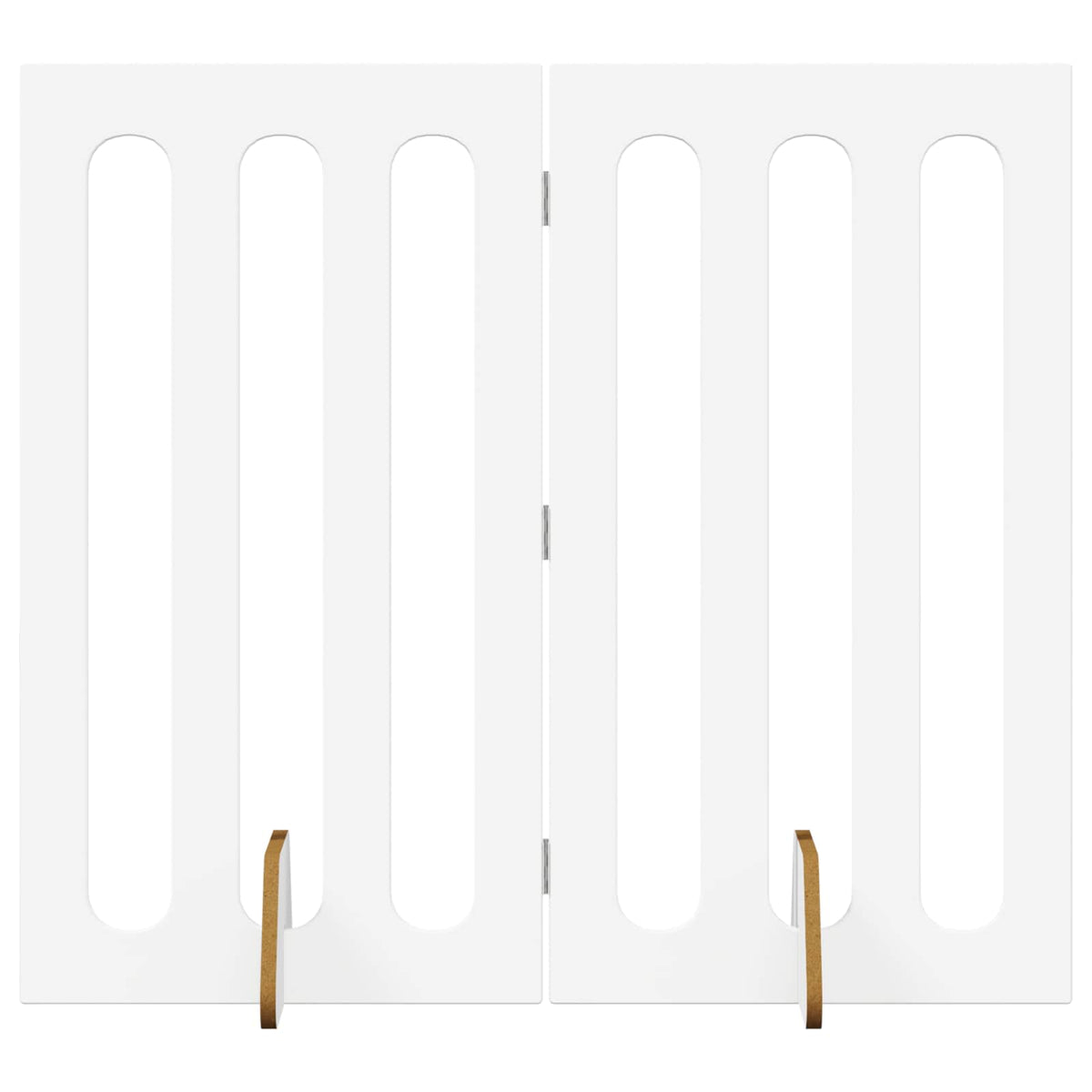 Folding Pet Fence 2 pcs White 100.5 x 38 x 90 cm