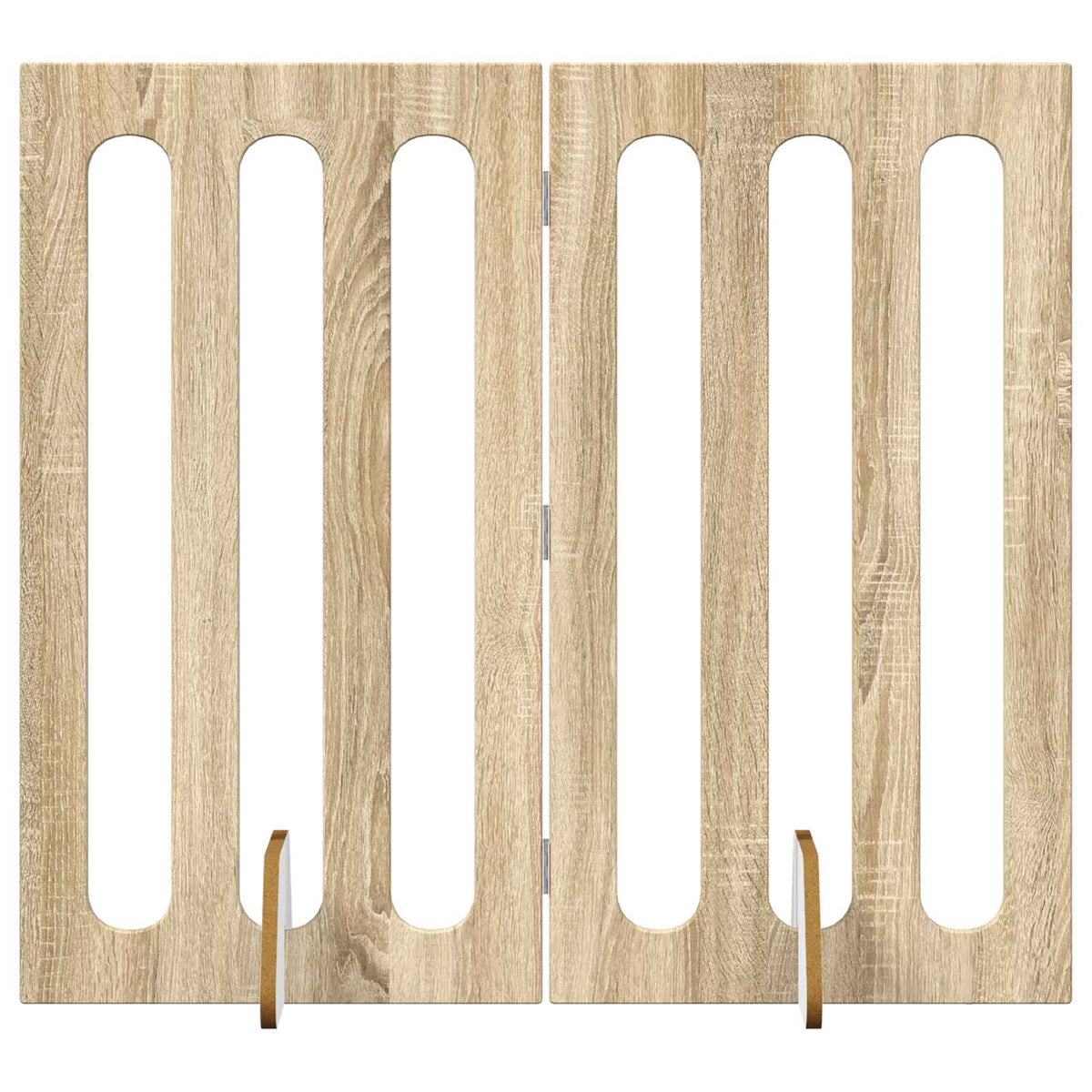 Folding Pet Fence 2 pcs Sonoma Oak 100.5 x 38 x 90 cm