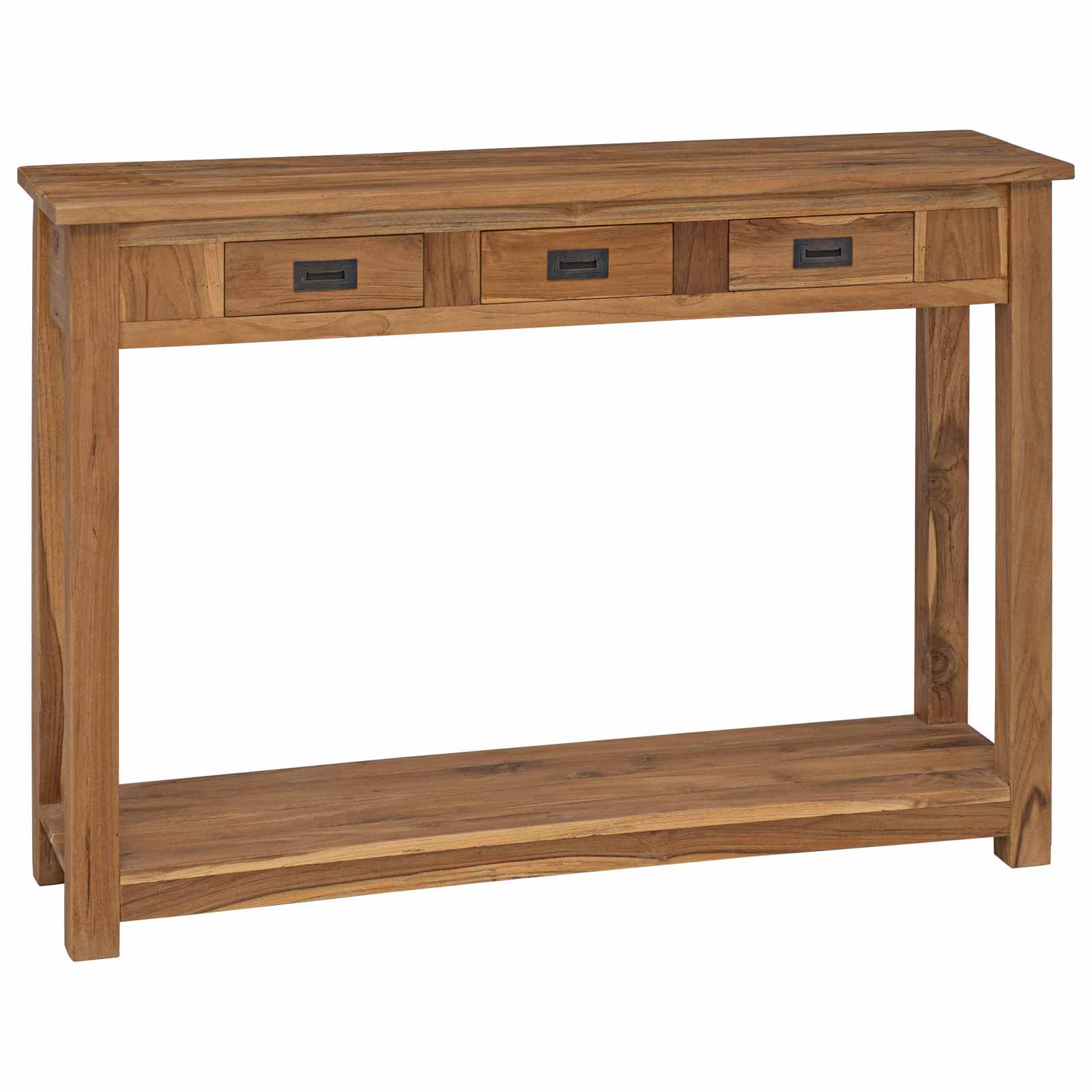 Console Table Natural 110 x 30 x 80 cm Solid Teak Wood