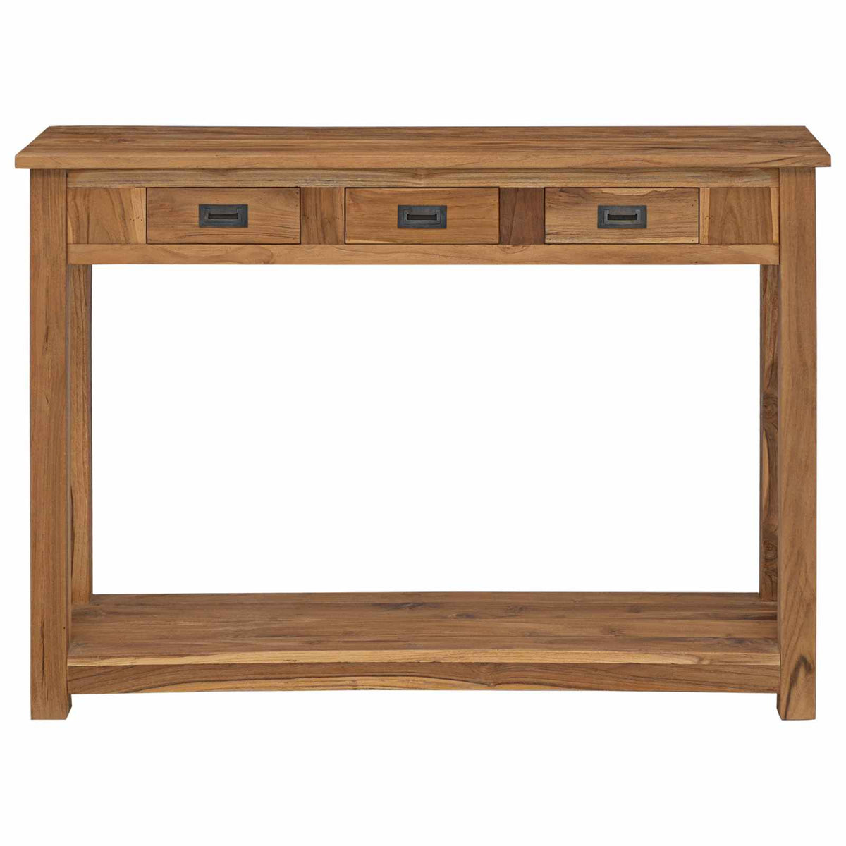 Console Table Natural 110 x 30 x 80 cm Solid Teak Wood
