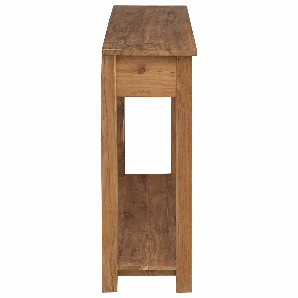 Console Table Natural 110 x 30 x 80 cm Solid Teak Wood