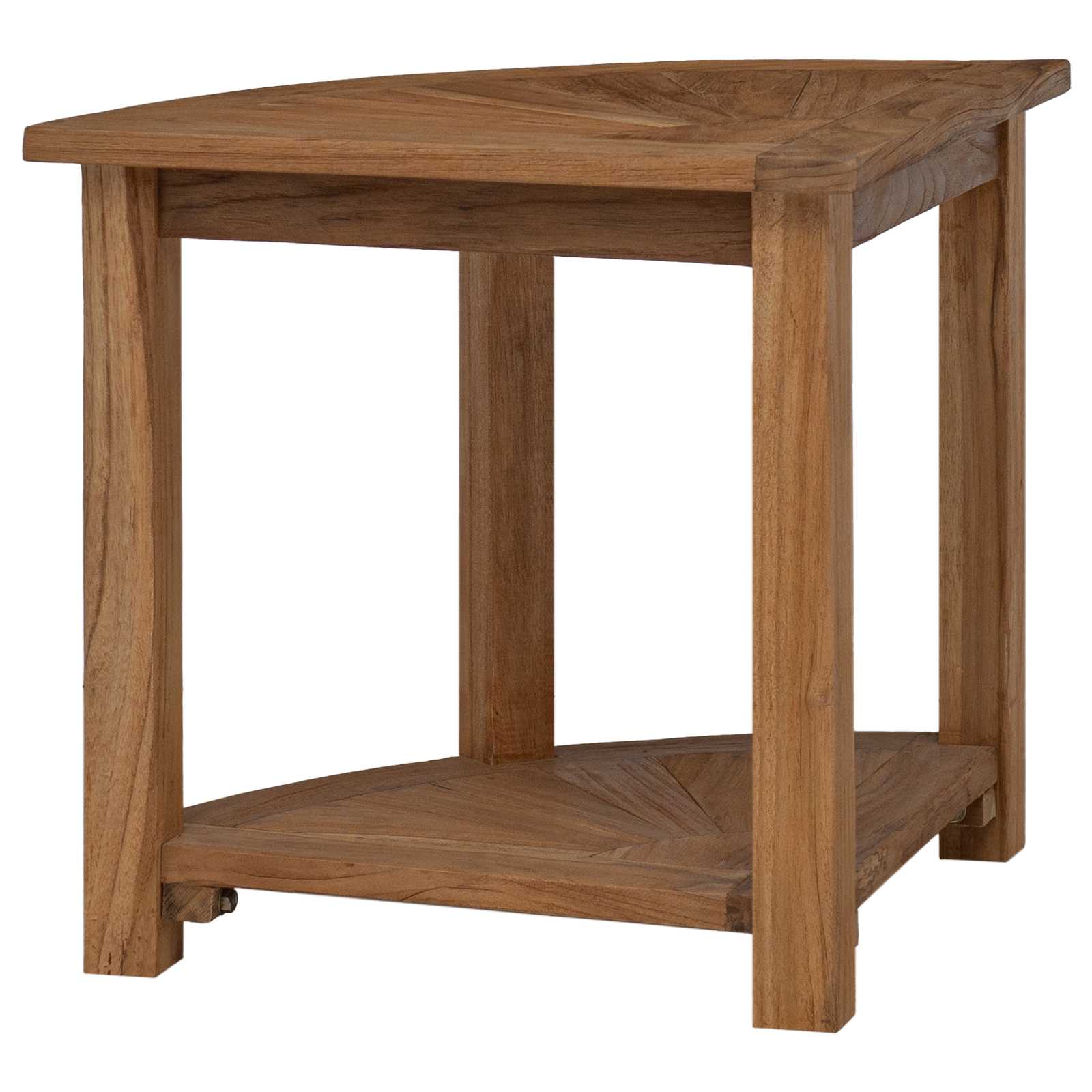 Bathroom Side Table Natural 45 x 45 x 46 cm Solid Teak Wood
