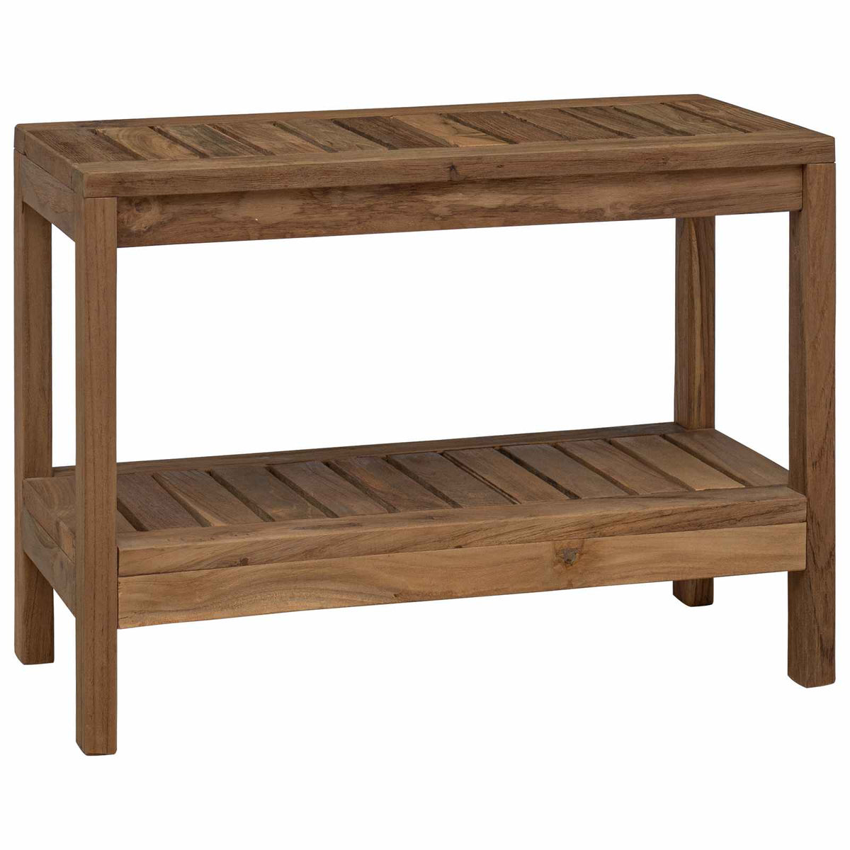 Bathroom Side Table Natural 60 x 30 x 45 cm Solid Teak Wood