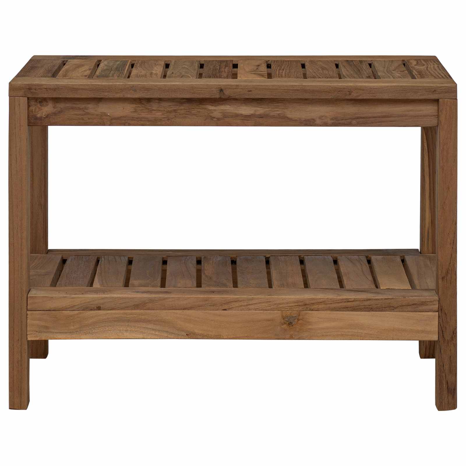 Bathroom Side Table Natural 60 x 30 x 45 cm Solid Teak Wood