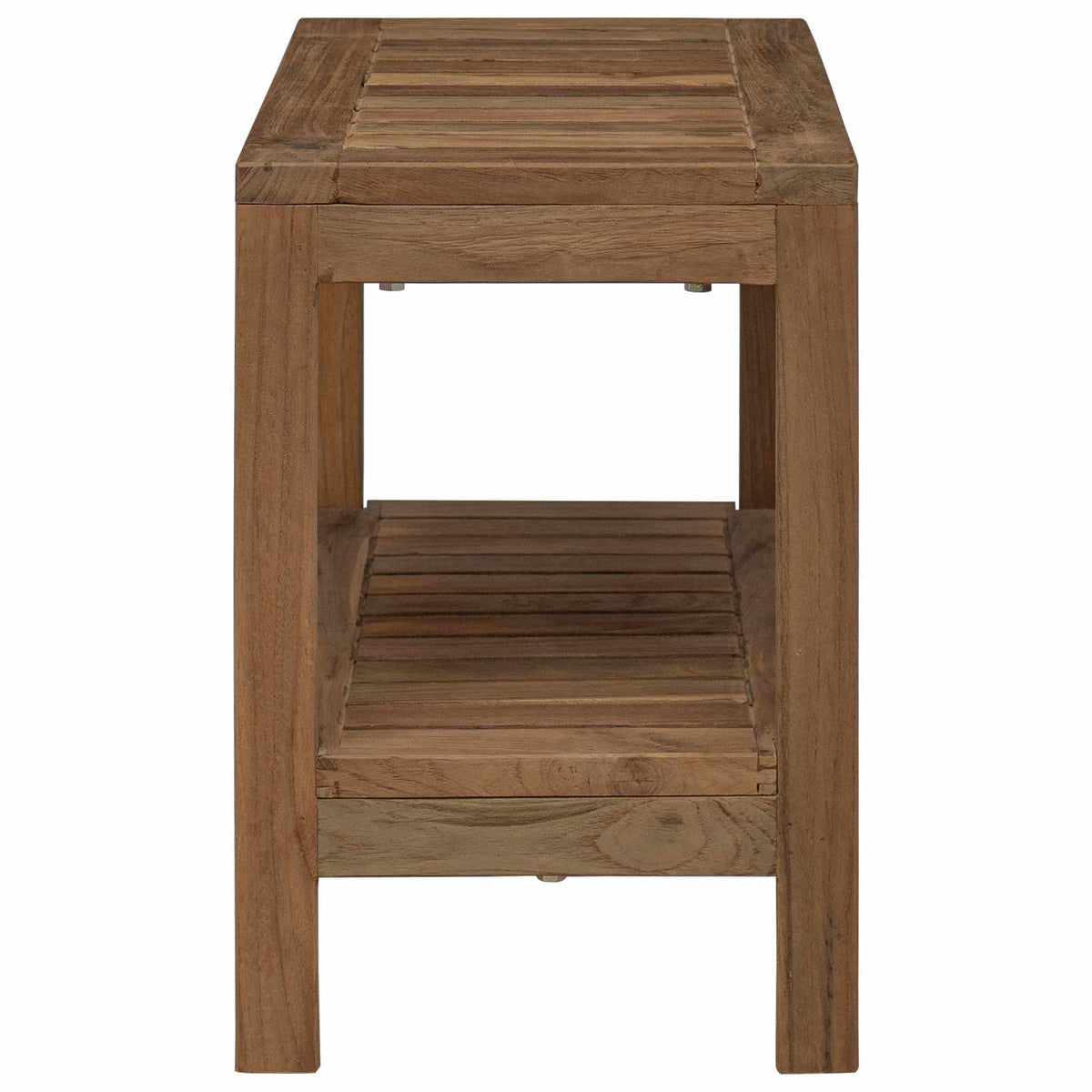 Bathroom Side Table Natural 60 x 30 x 45 cm Solid Teak Wood