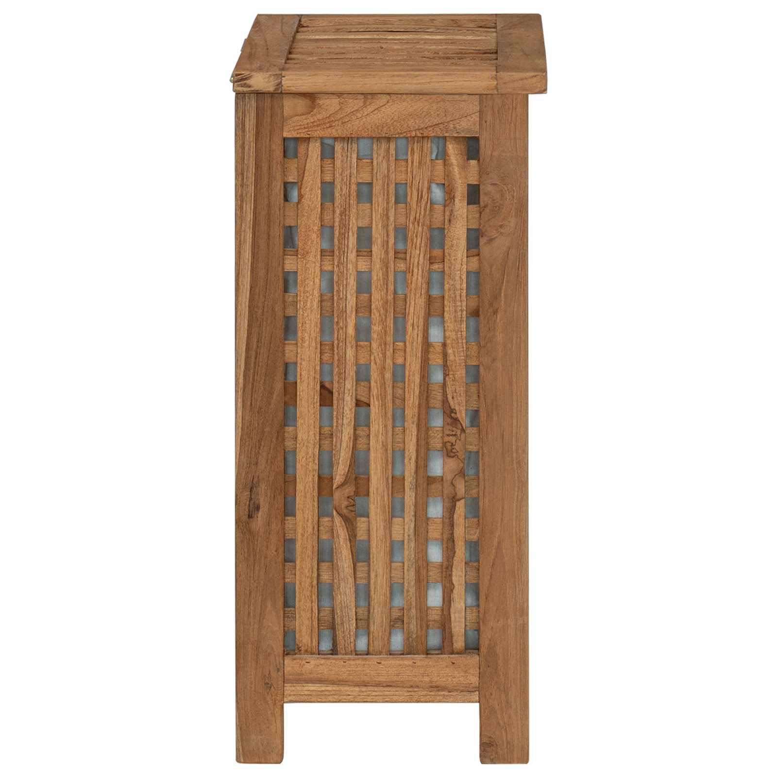 Laundry Basket Natural 35 x 25 x 60 cm Solid Teak Wood