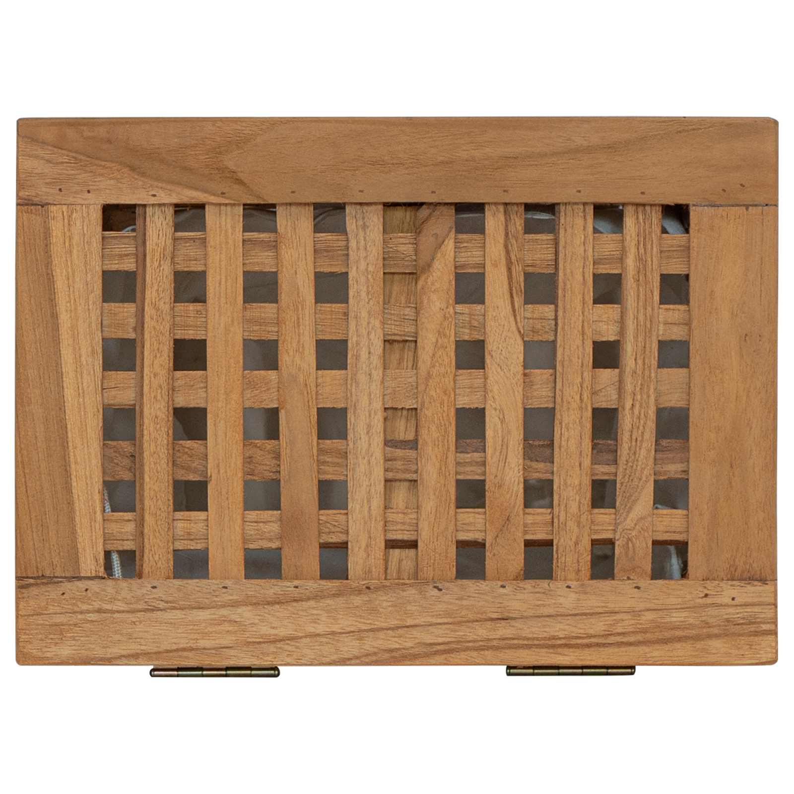 Laundry Basket Natural 35 x 25 x 60 cm Solid Teak Wood