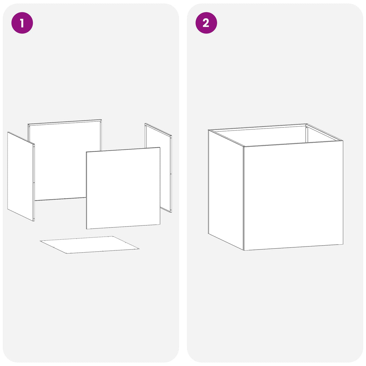 Garden Planter 2 pcs Anthracite 35 x 35 x 35 cm