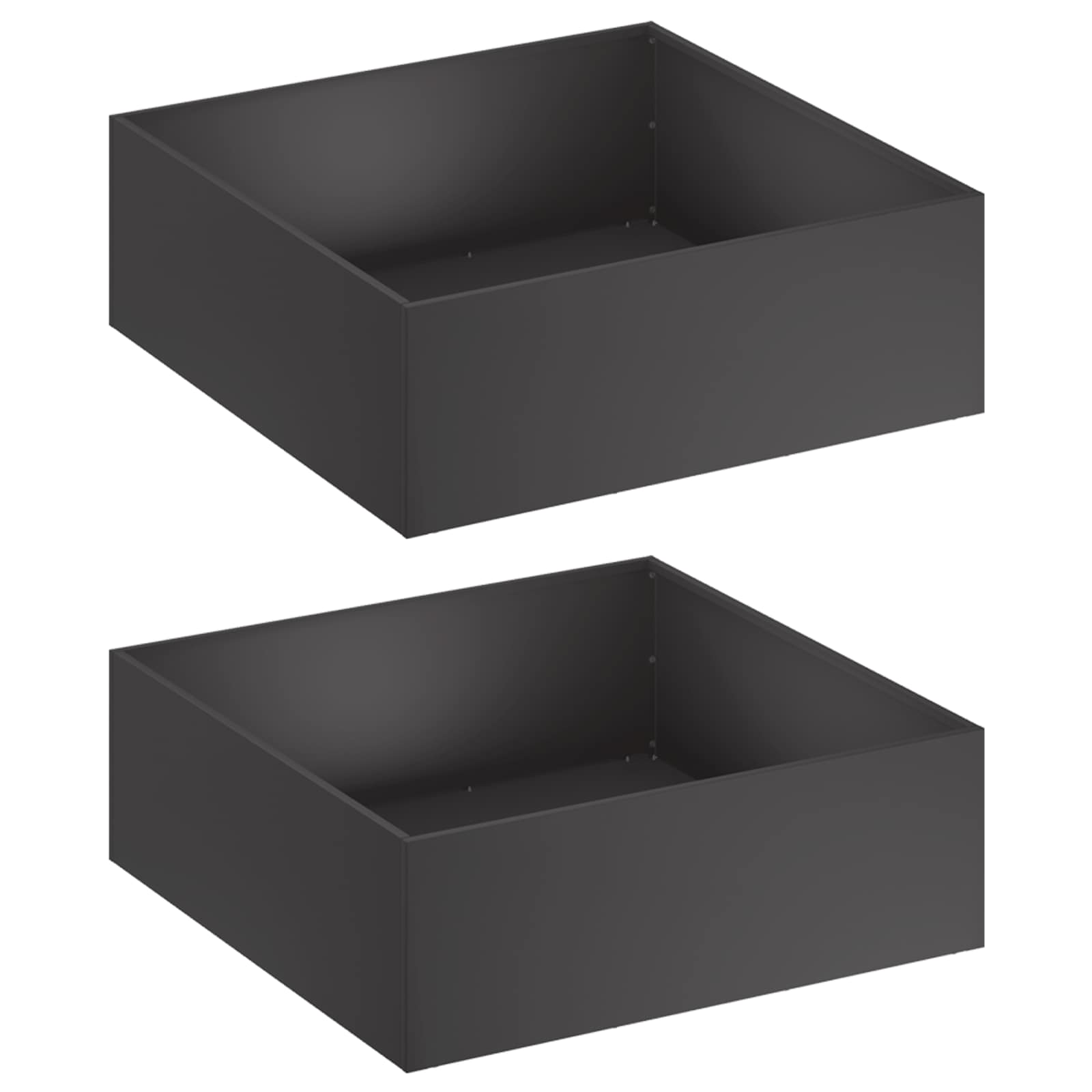 Garden Planter 2 pcs Black 40 x 40 x 20 cm Cold-rolled Steel