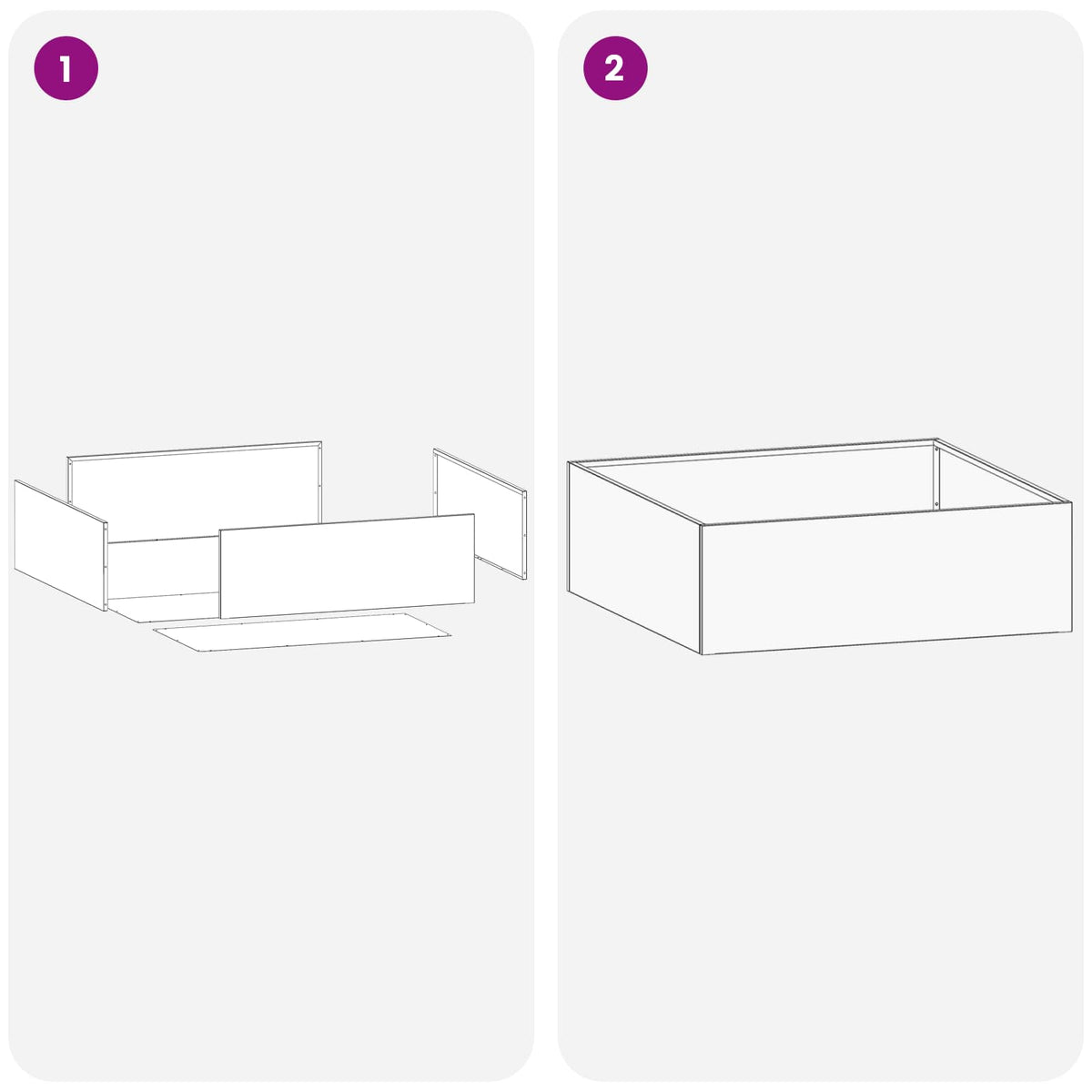 Garden Planter 2 pcs Anthracite 60 x 60 x 20 cm