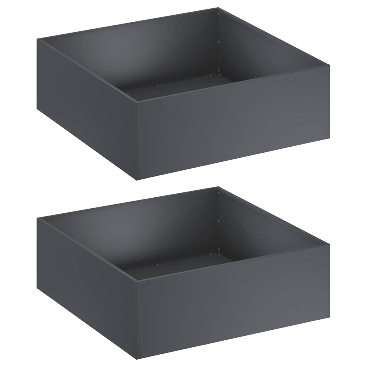 Garden Planter 2 pcs Anthracite 60 x 60 x 20 cm